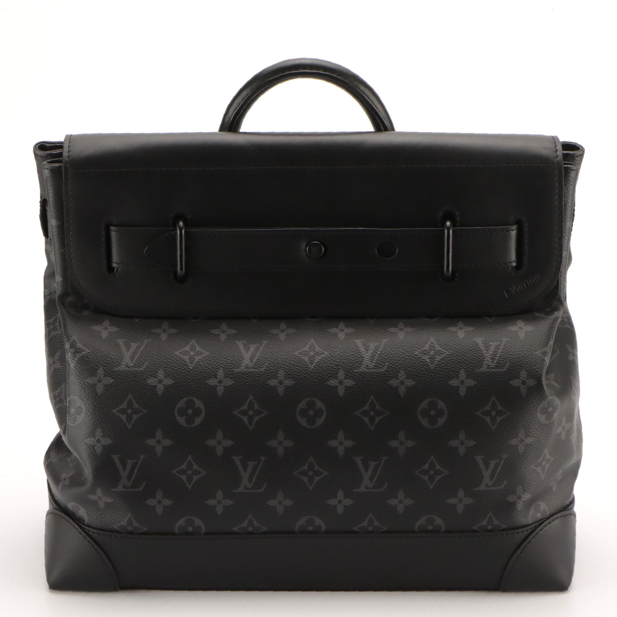 Louis Vuitton Steamer Messenger Satchel in Eclipse Monogram Canvas and Leather