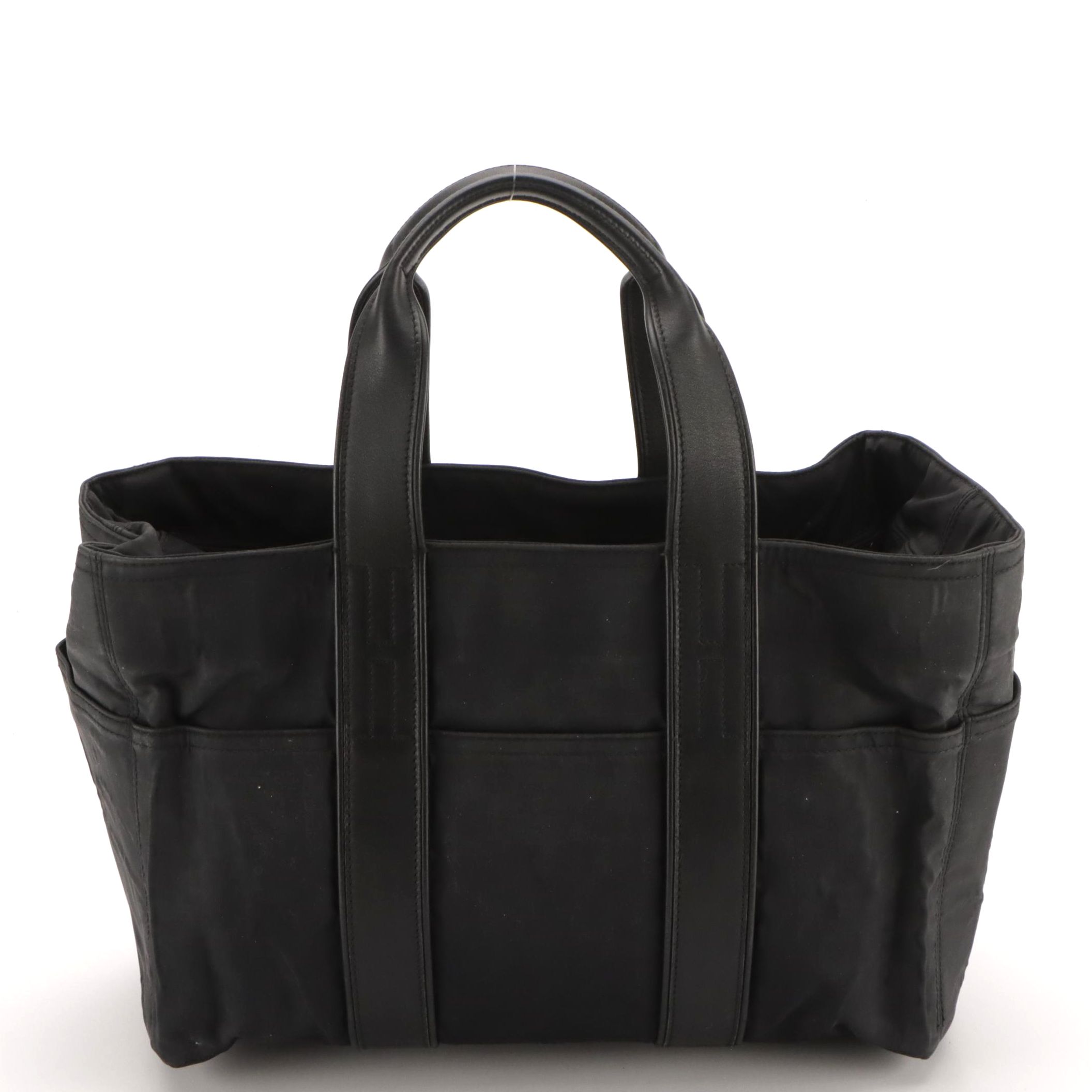Hermès Acapulco Tote Bag in Black Nylon and Leather