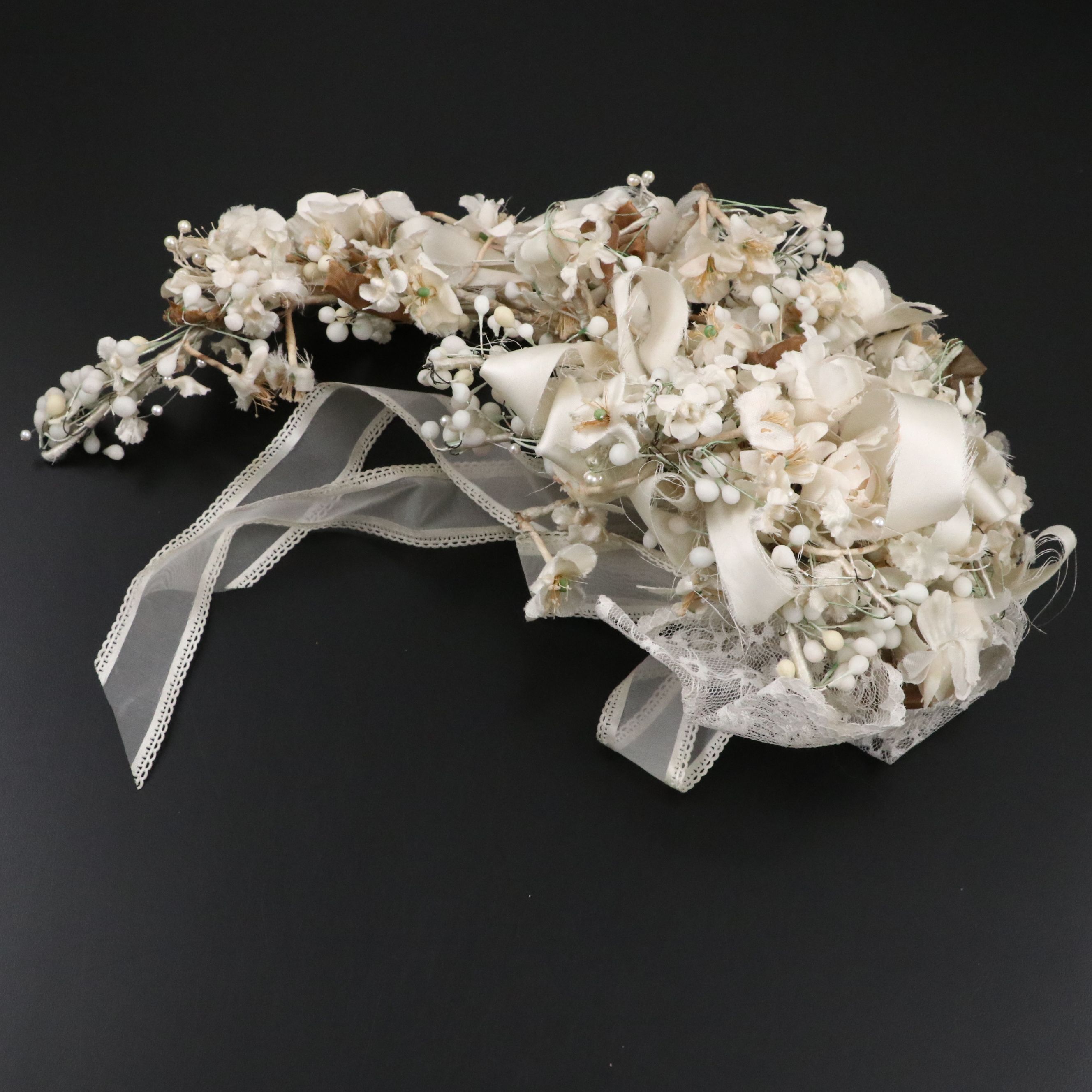 Blusher Wedding Veil and Bridal Theme Floral Swag