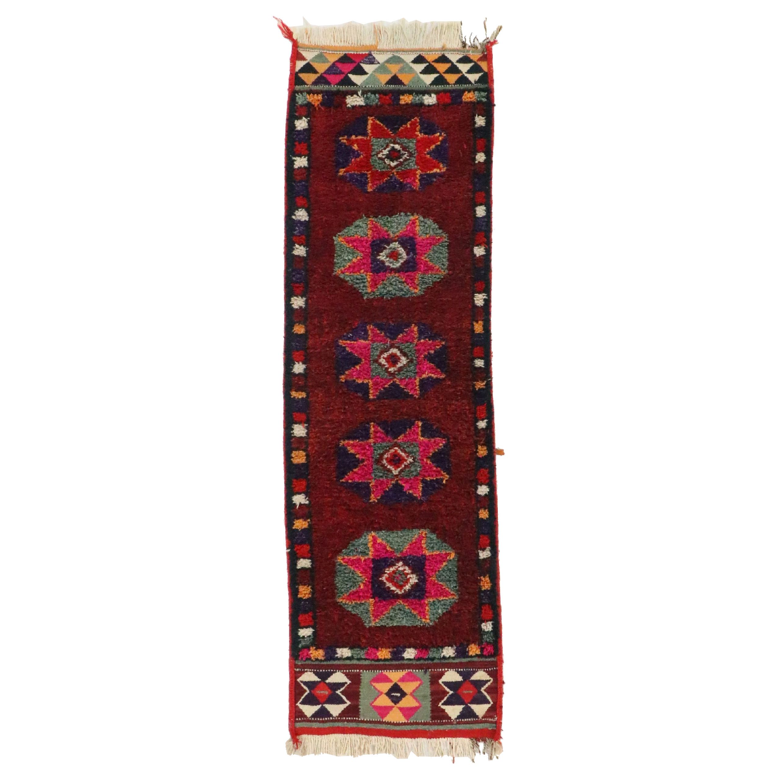 2'10 x 9'9 Hand-Knotted Moroccan Berber Long Rug