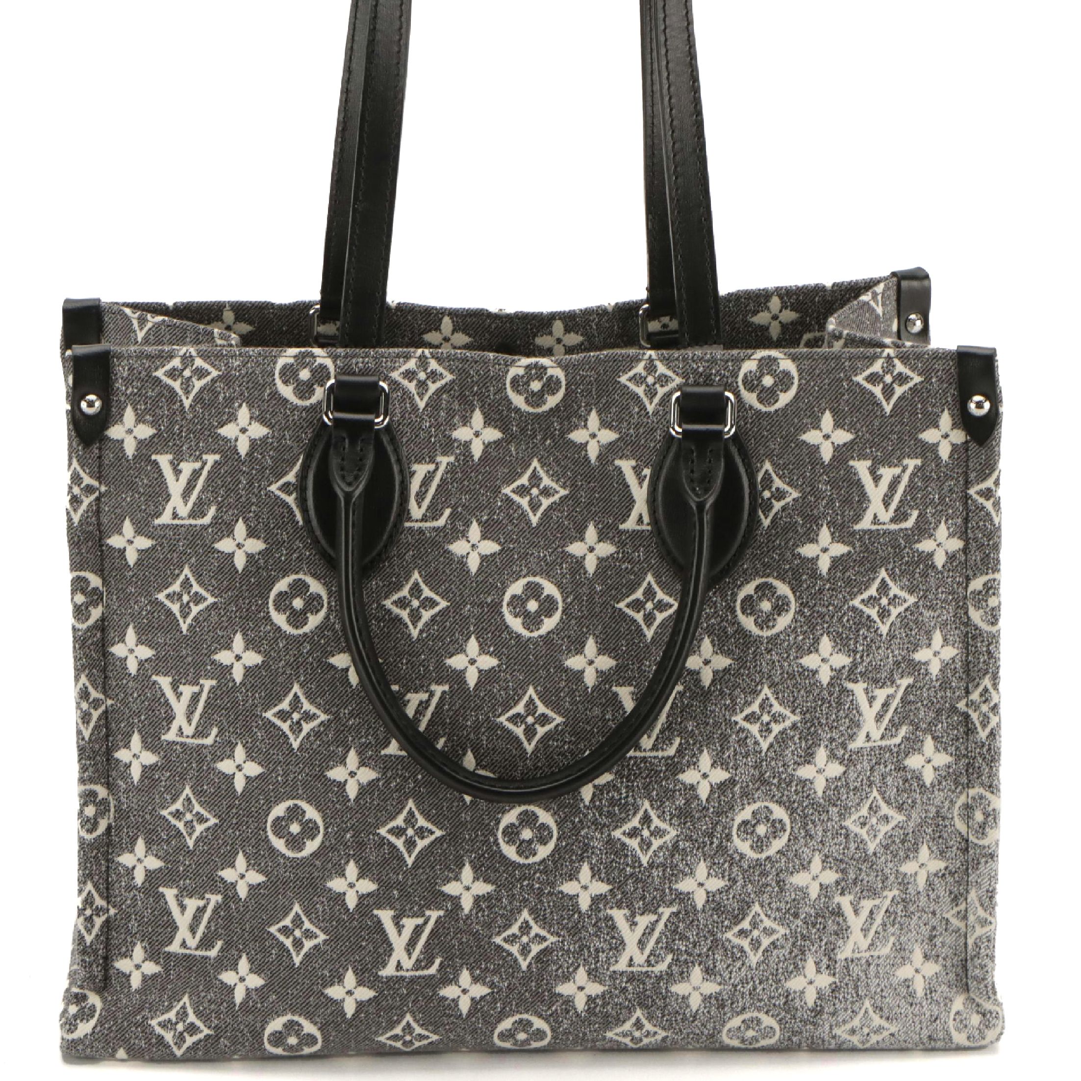 Louis Vuitton Limited Edition OnTheGo MM TwoWay Tote in Monogram Denim & Leather