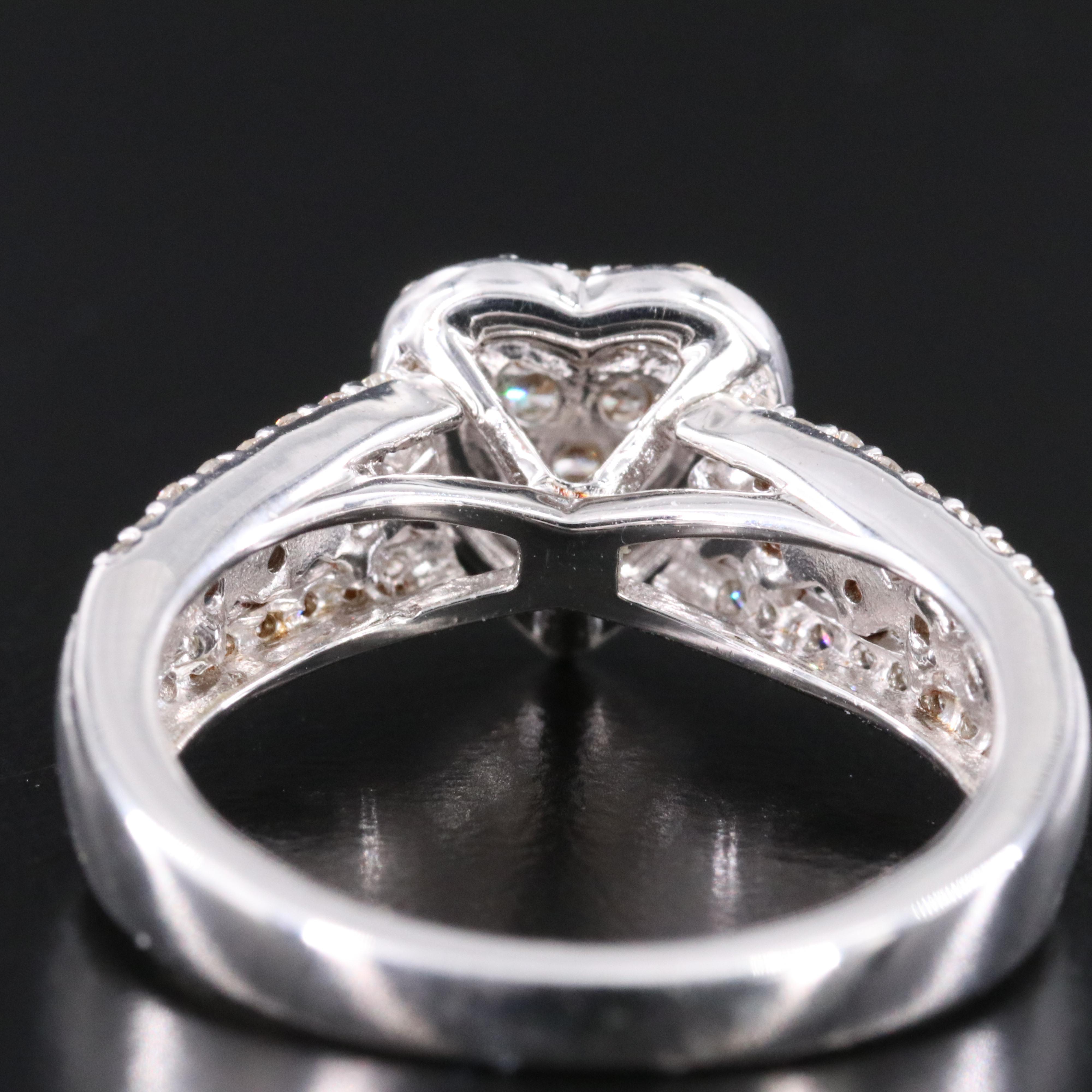 Sterling Diamond Heart Ring
