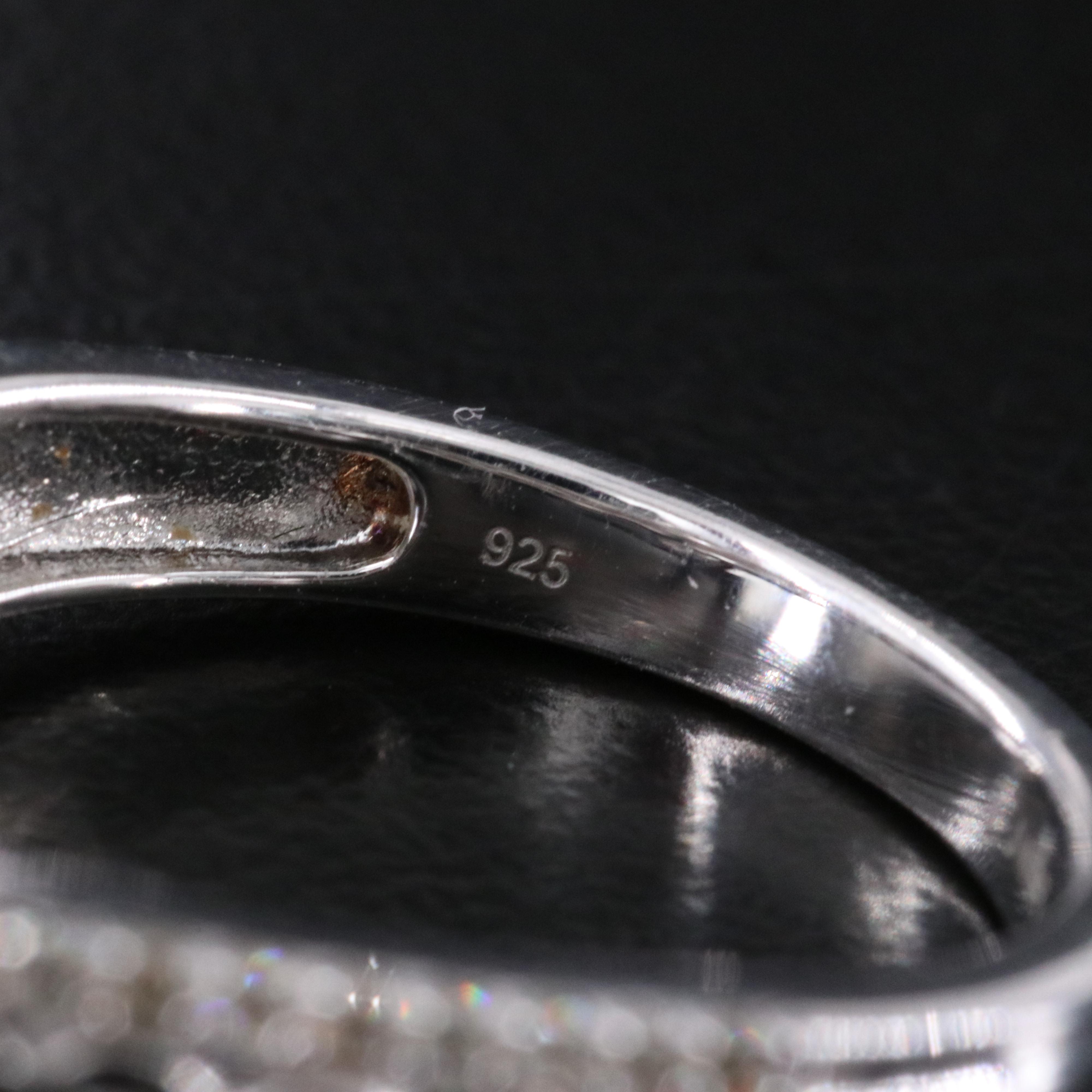 Sterling Diamond Heart Ring