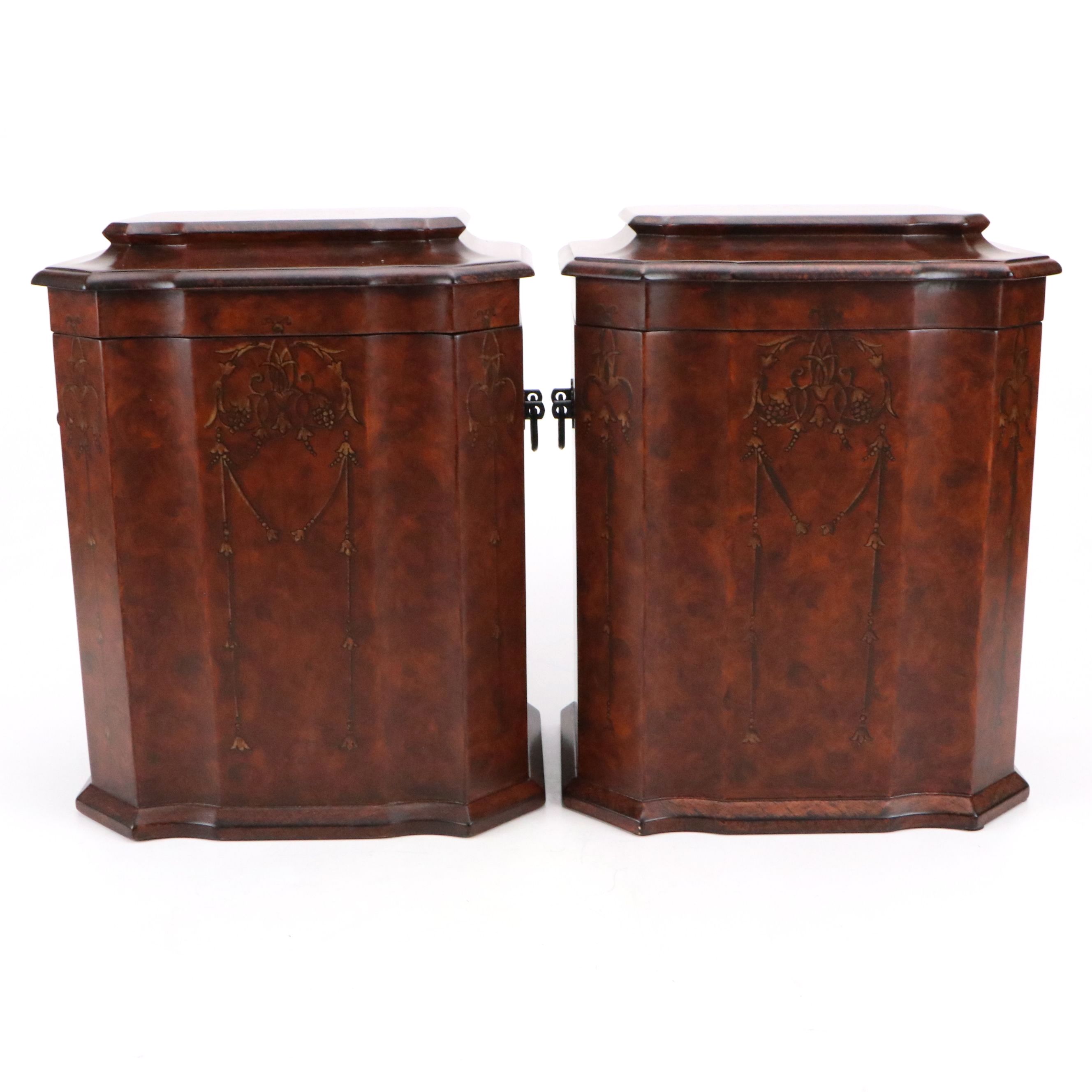 Bombay Company "Chateau" Four Bottle Wine Boxes