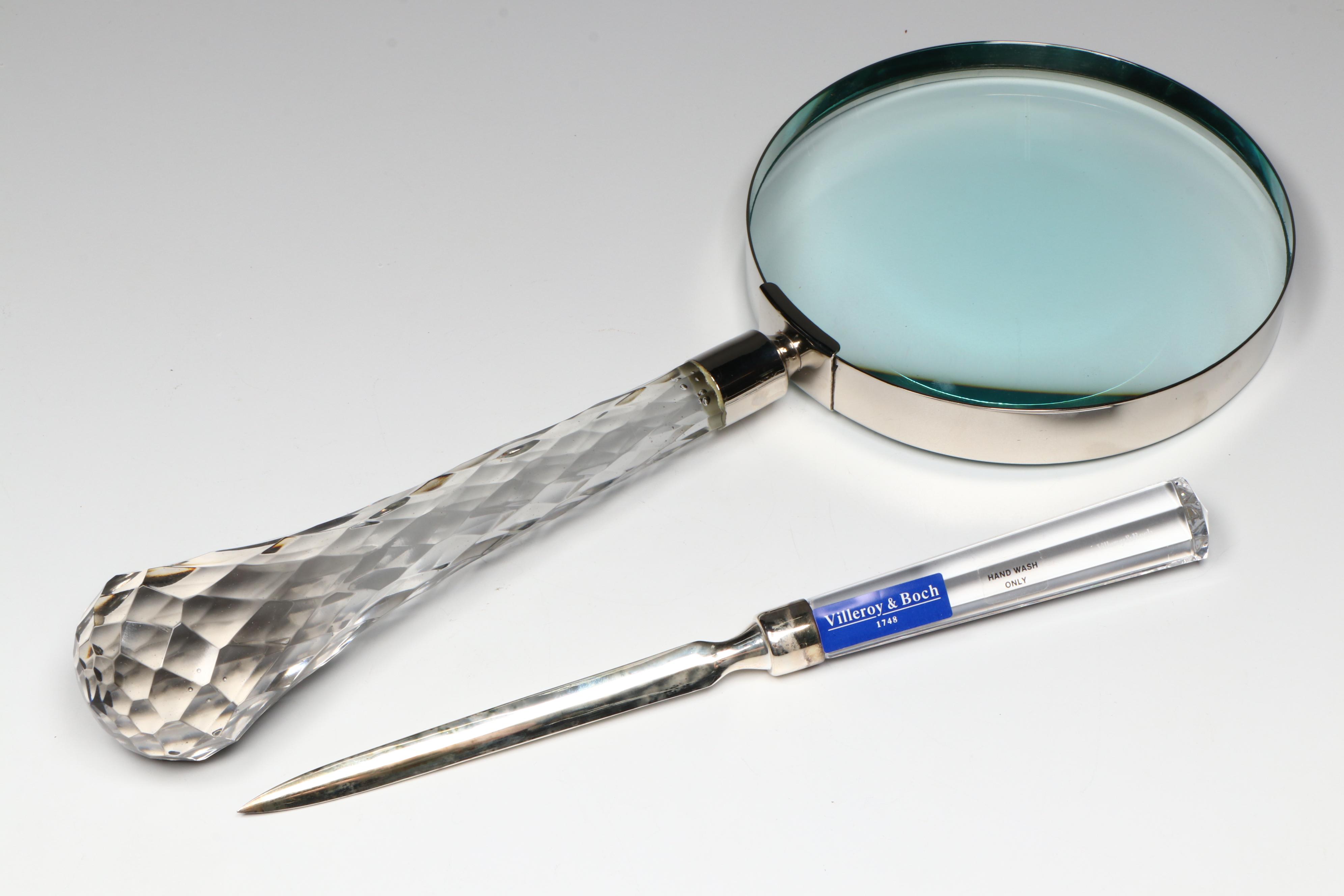 Villeroy & Boch Crystal Letter Opener, Millefiori Glass Paperweight and More