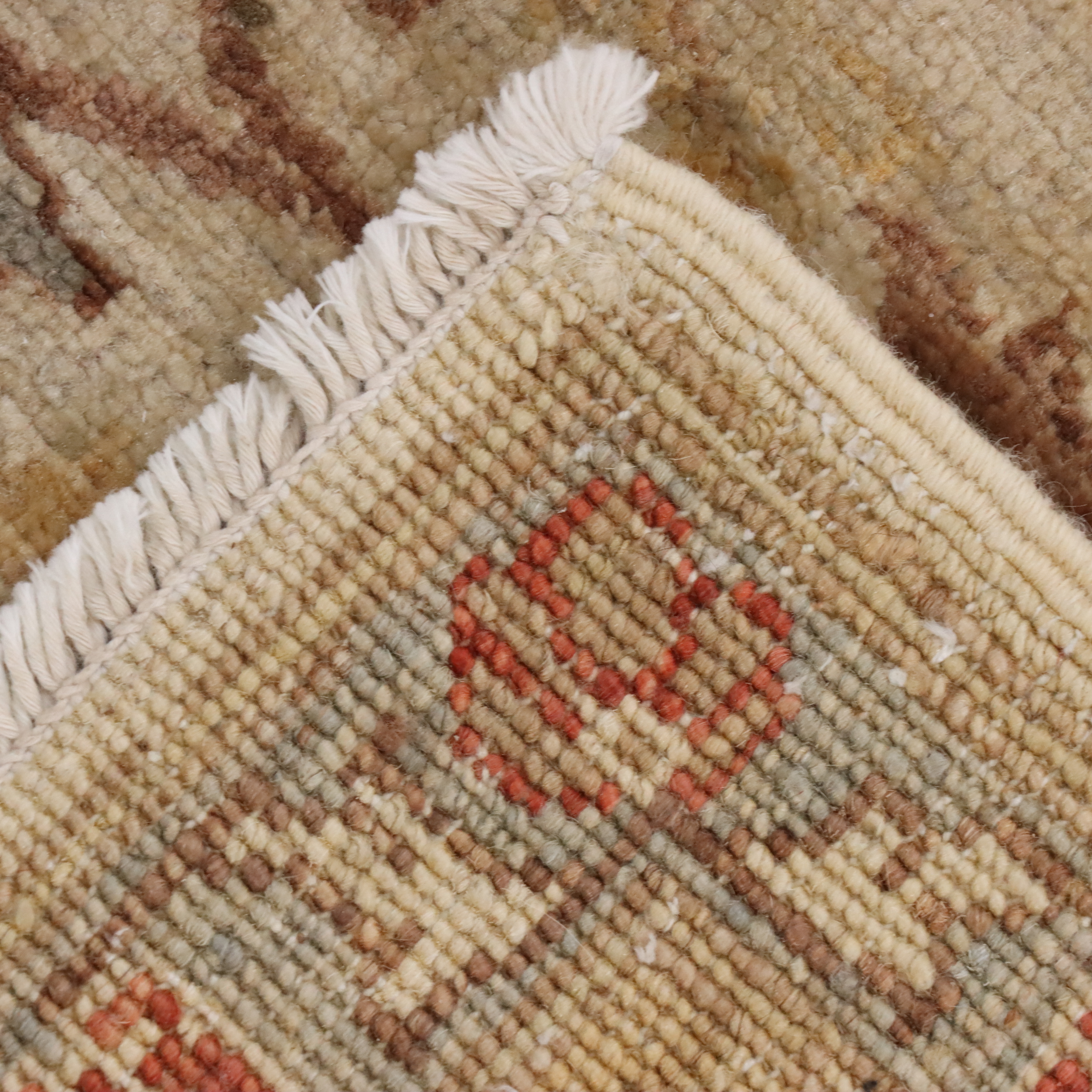 4' x 4'8 Hand-Knotted Indian Jaipur Area Rug