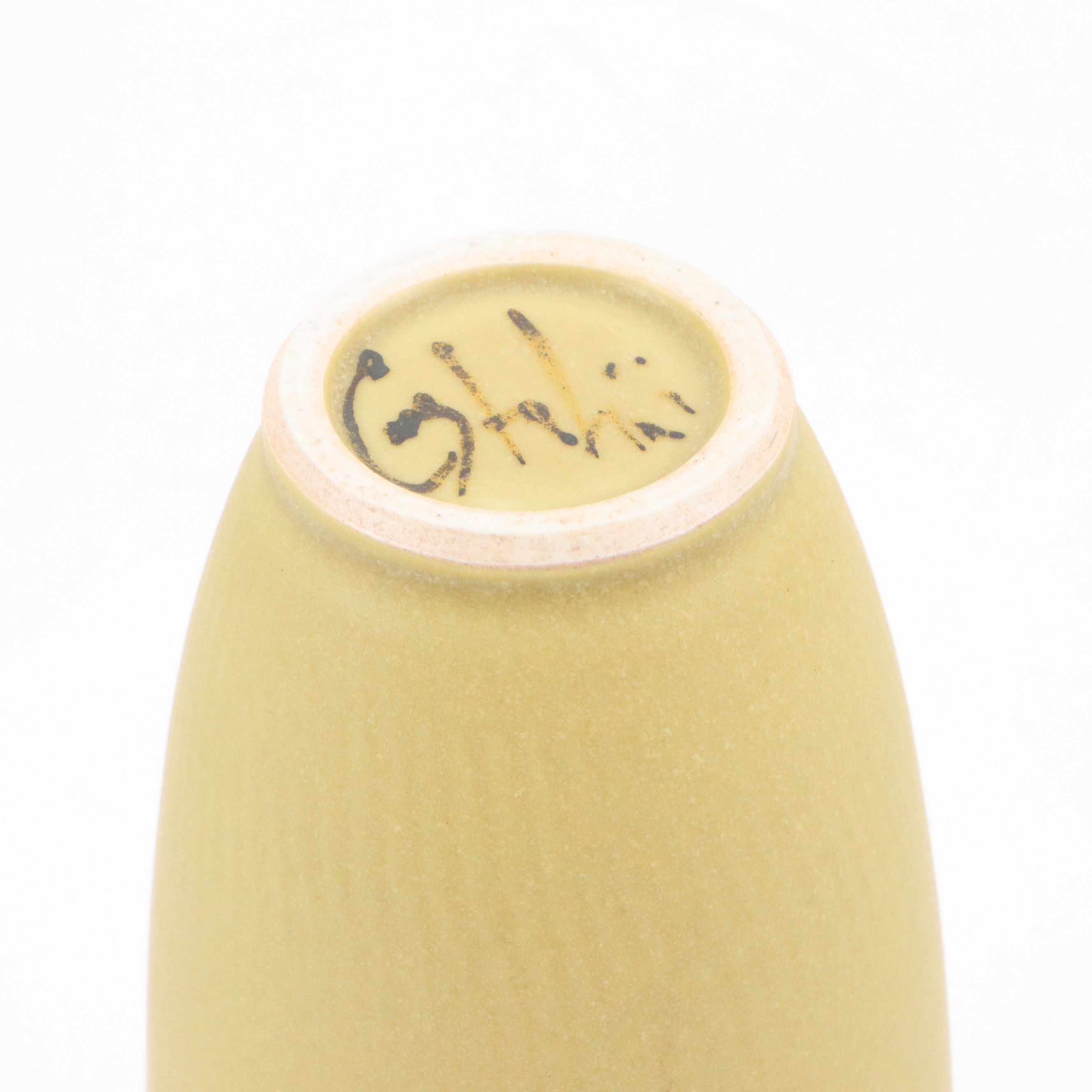 Ephraim Pottery "Wildflower" Cabinet Vase with Wheel Thrown Matte Glaze Vase