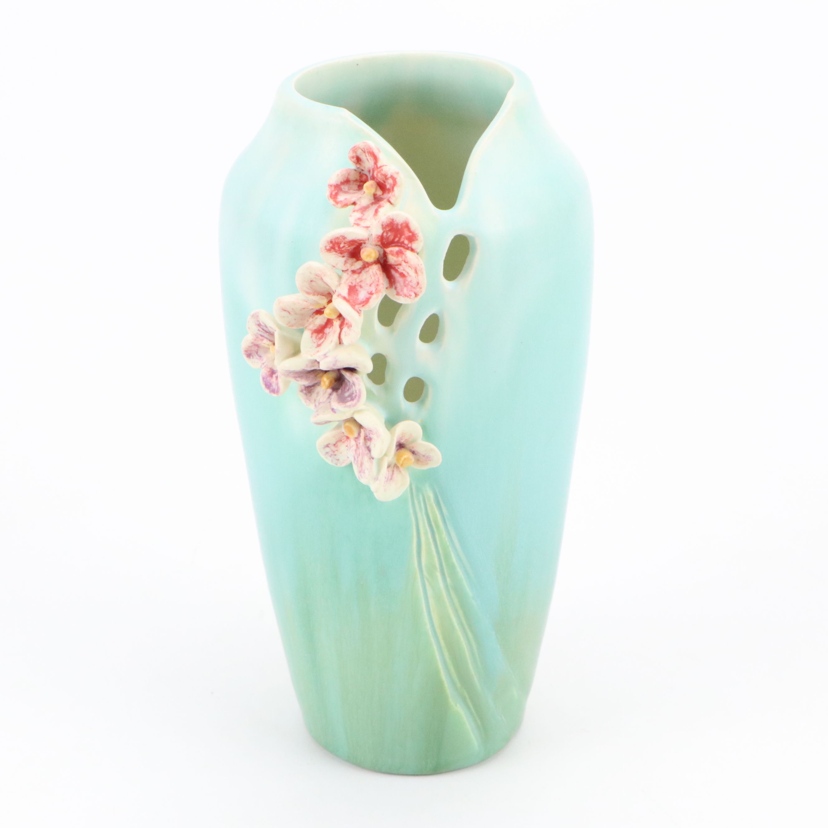 Ephraim Pottery "Wildflower" Cabinet Vase with Wheel Thrown Matte Glaze Vase