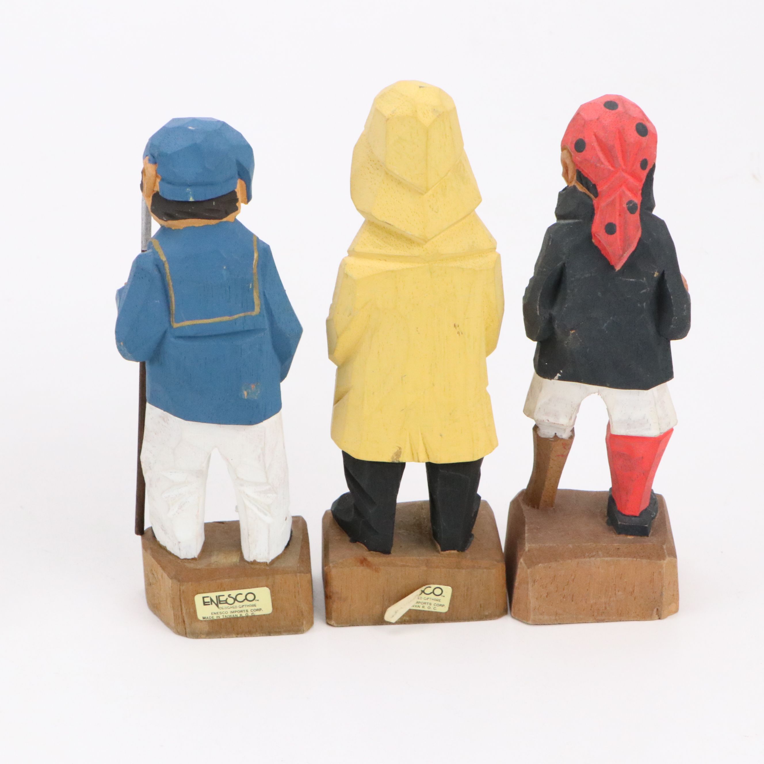 Enesco with Other Carved Wood Sailors and Nautical Characters