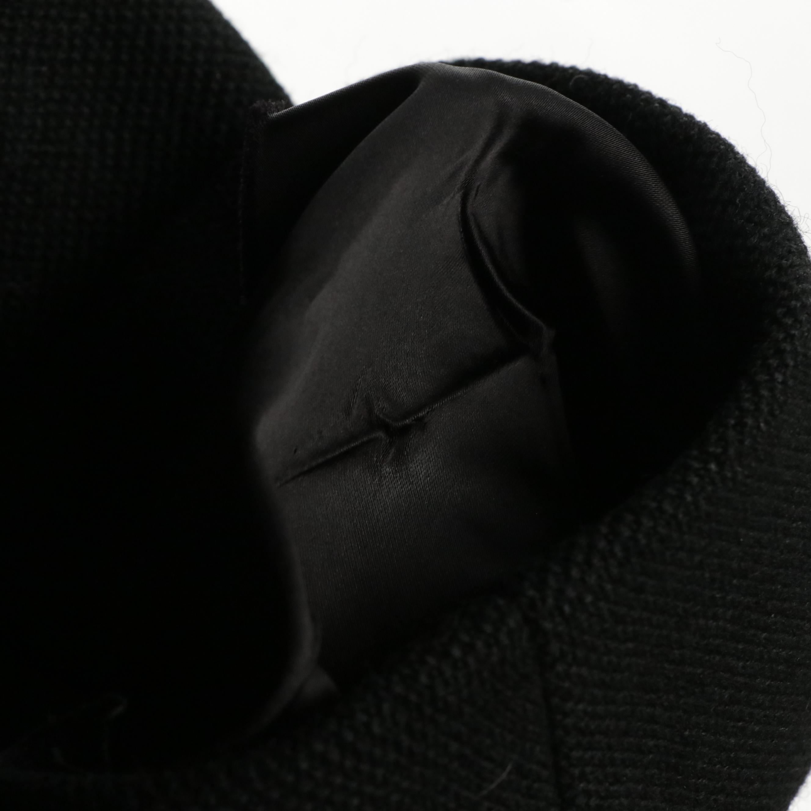 Benmor Mink Collar Double-Breasted Coat in Wool Voltaire, 1950s