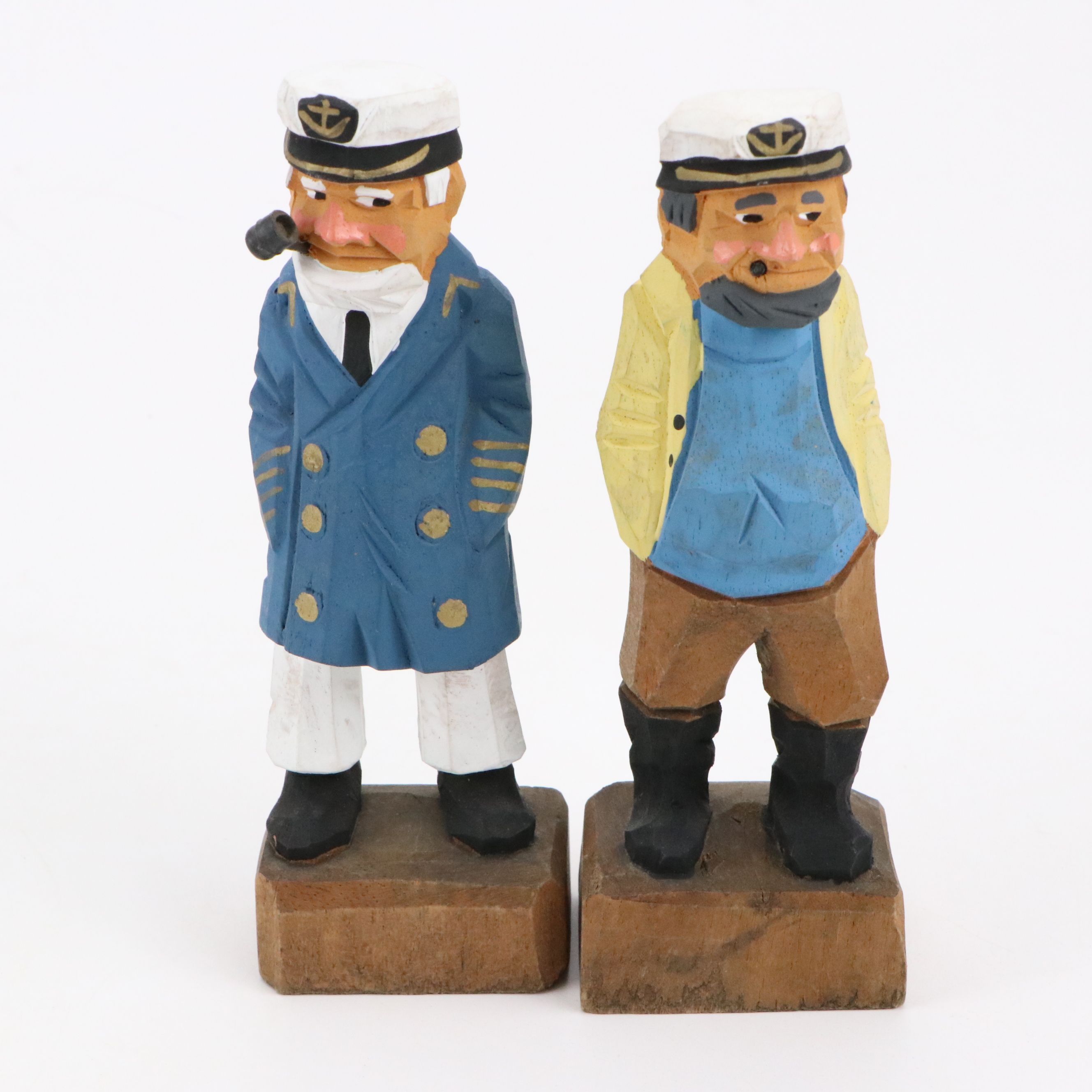 Enesco with Other Carved Wood Sailors and Nautical Characters