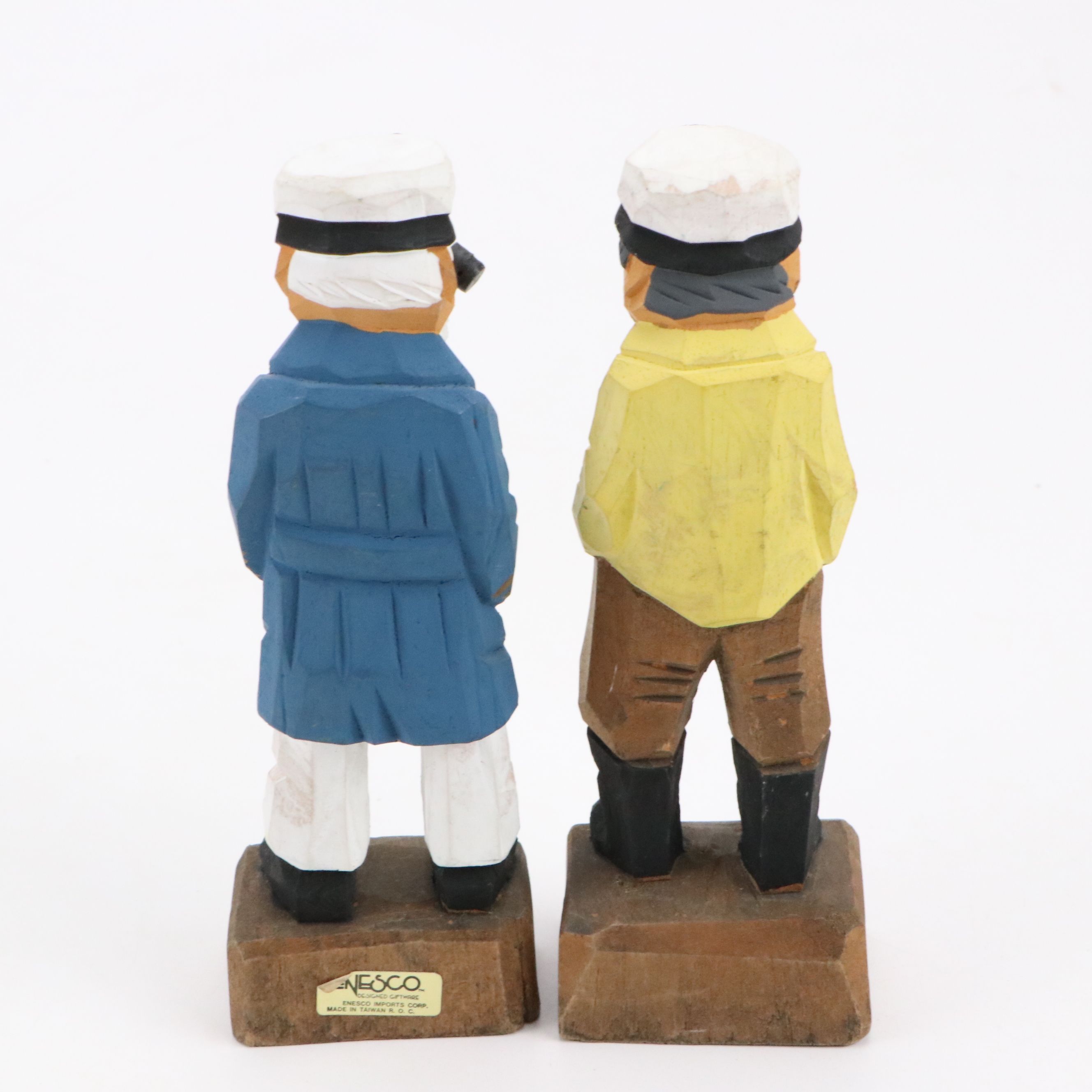 Enesco with Other Carved Wood Sailors and Nautical Characters
