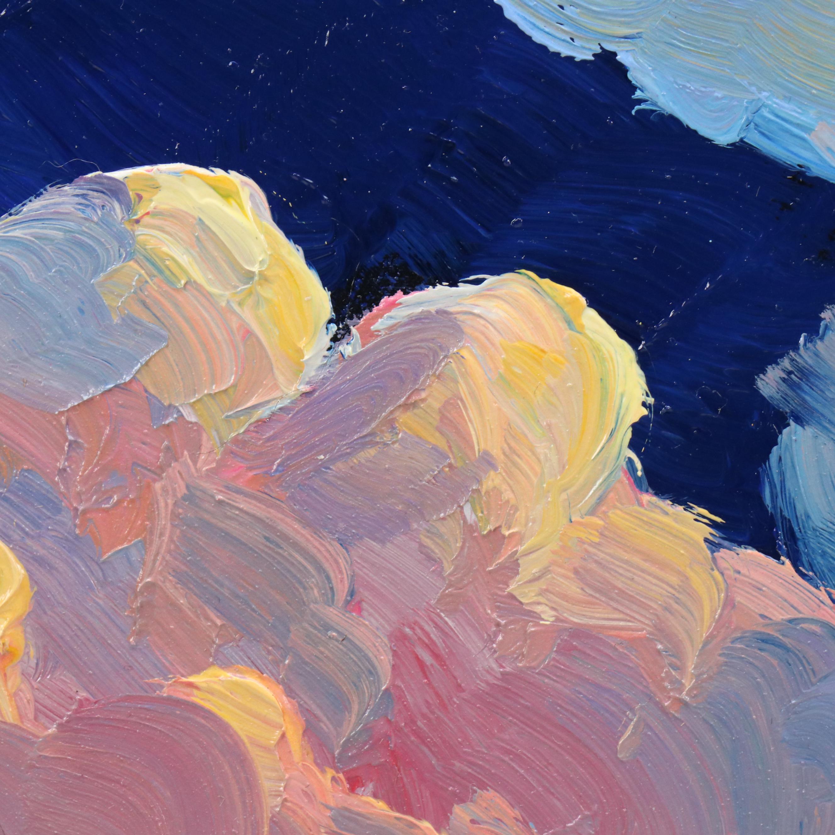 William Hawkins Nocturne Oil Painting of Afterglow Over Cornfields, 2025