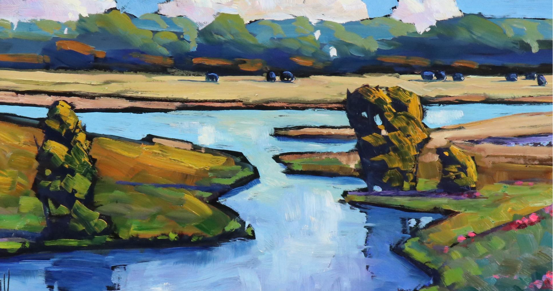 William Hawkins Lake Landscape Oil Painting, 2025