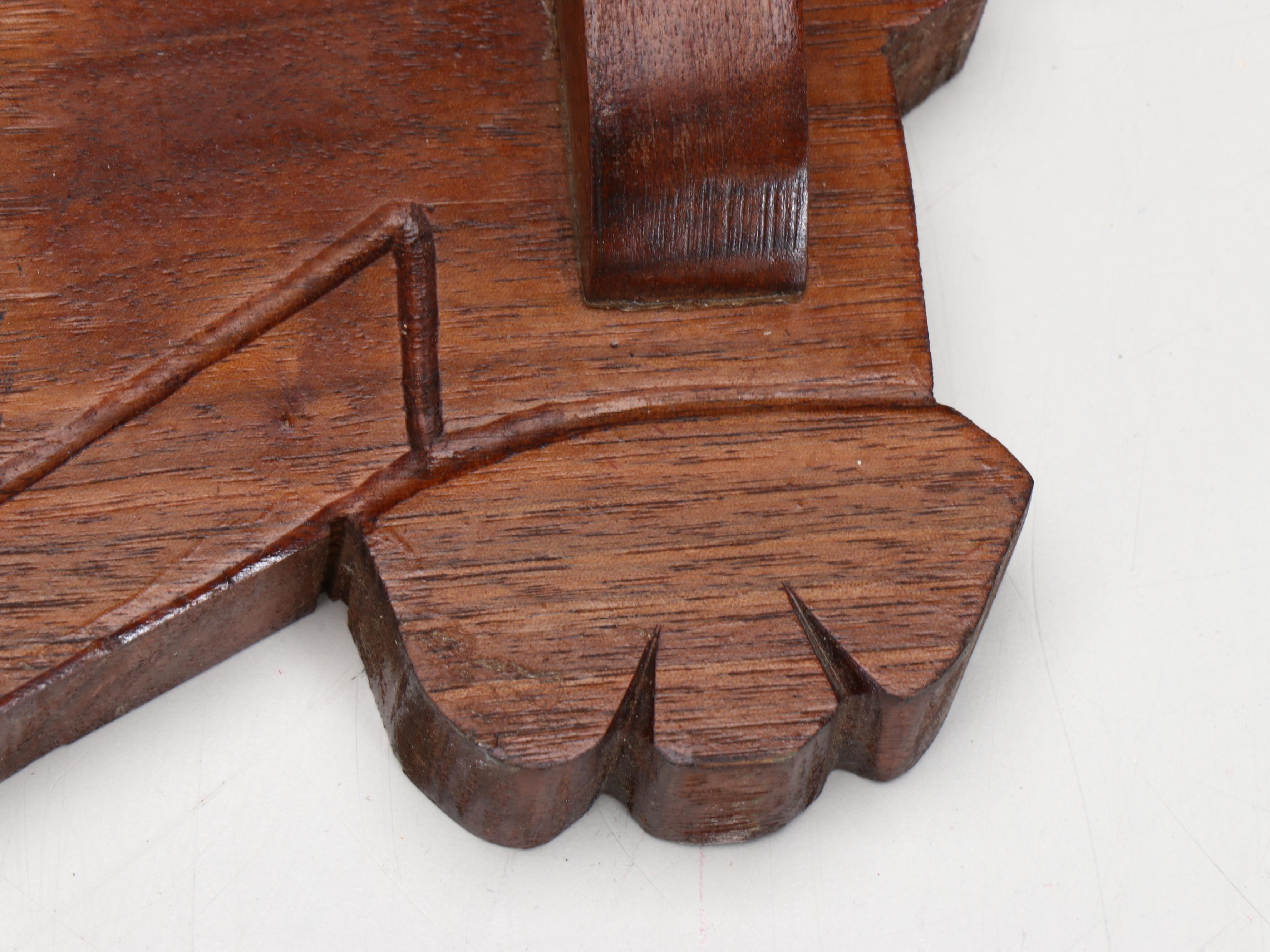 Carved Wooden Wall Shelf