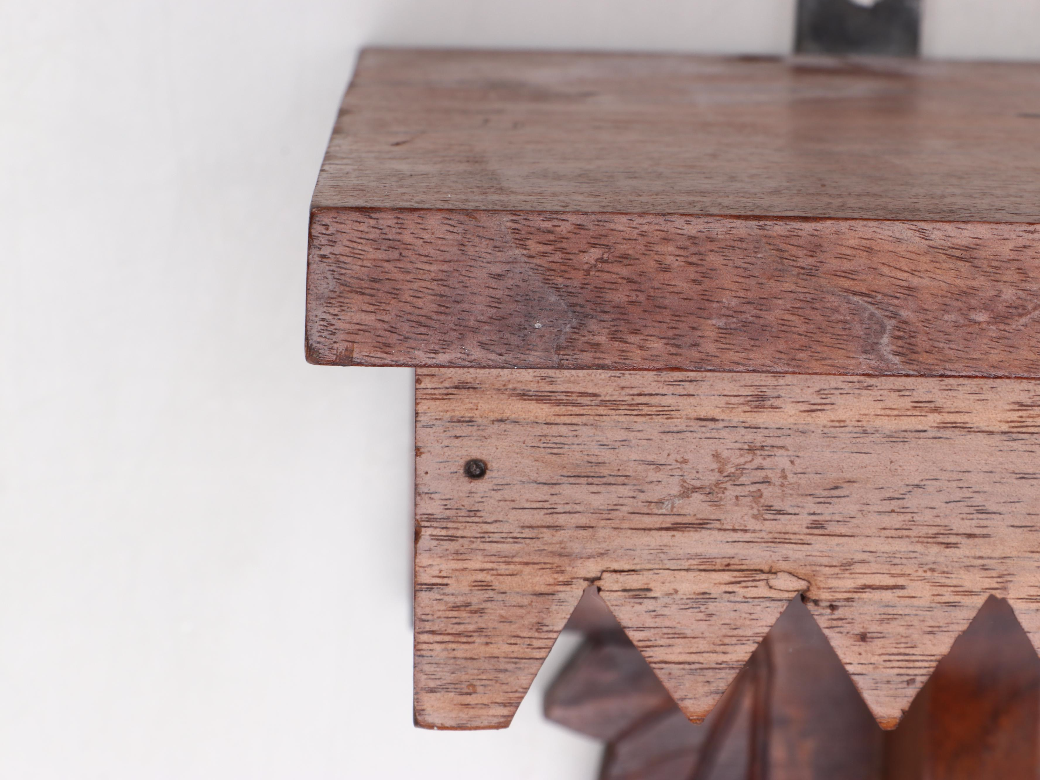Carved Wooden Wall Shelf