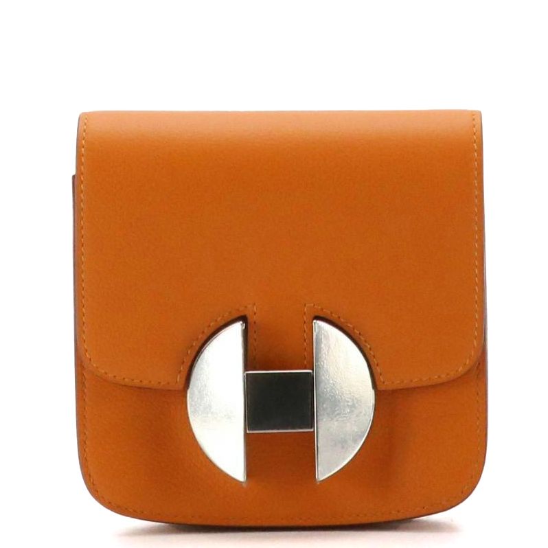 Hermès Orange Evercolor Leather Accordion Flap Wallet