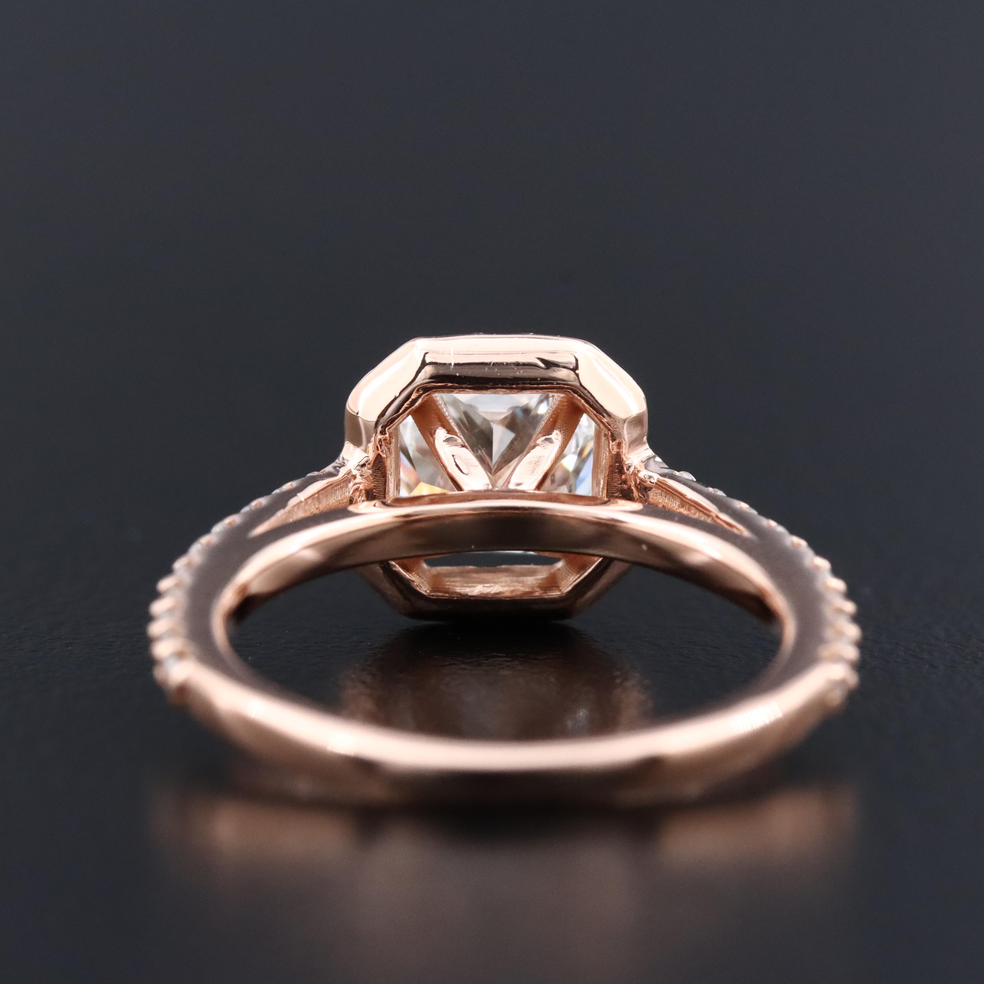 14K 1.56 CTW Diamond Rose Gold Ring with GIA eReport