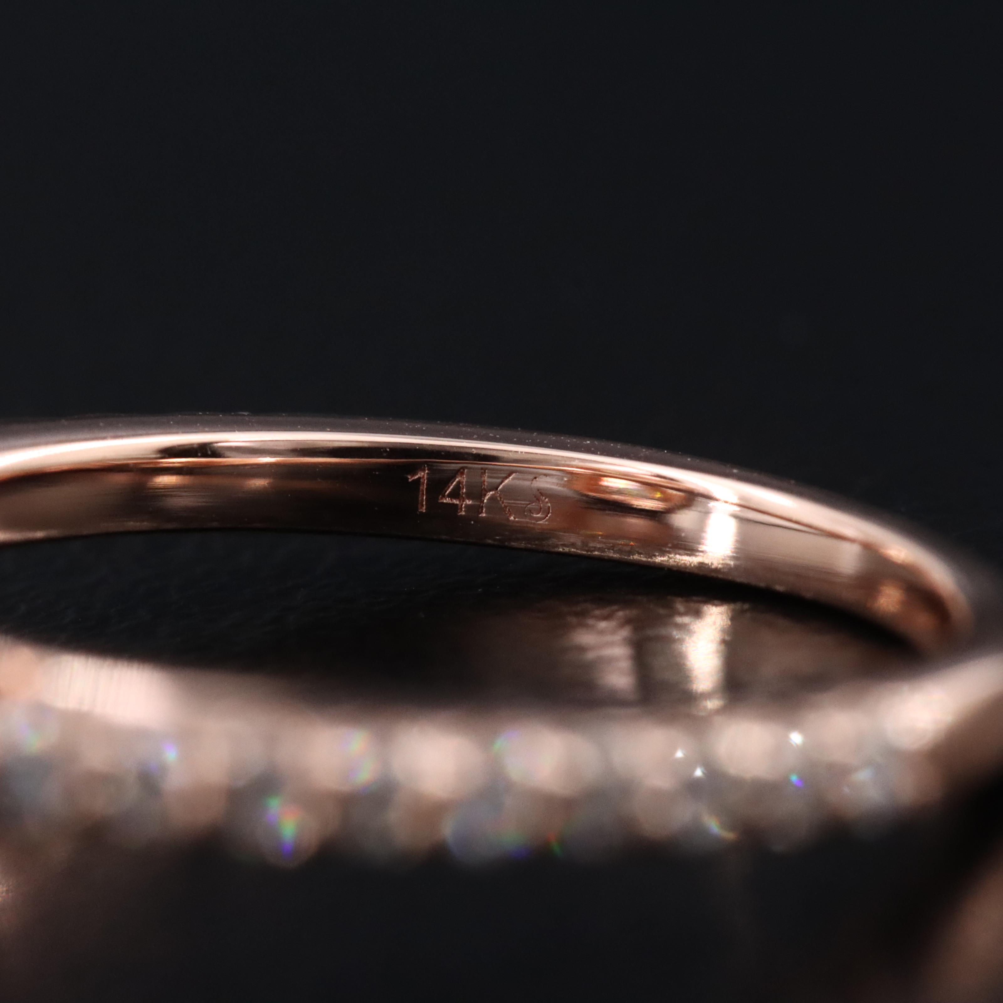 14K 1.56 CTW Diamond Rose Gold Ring with GIA eReport