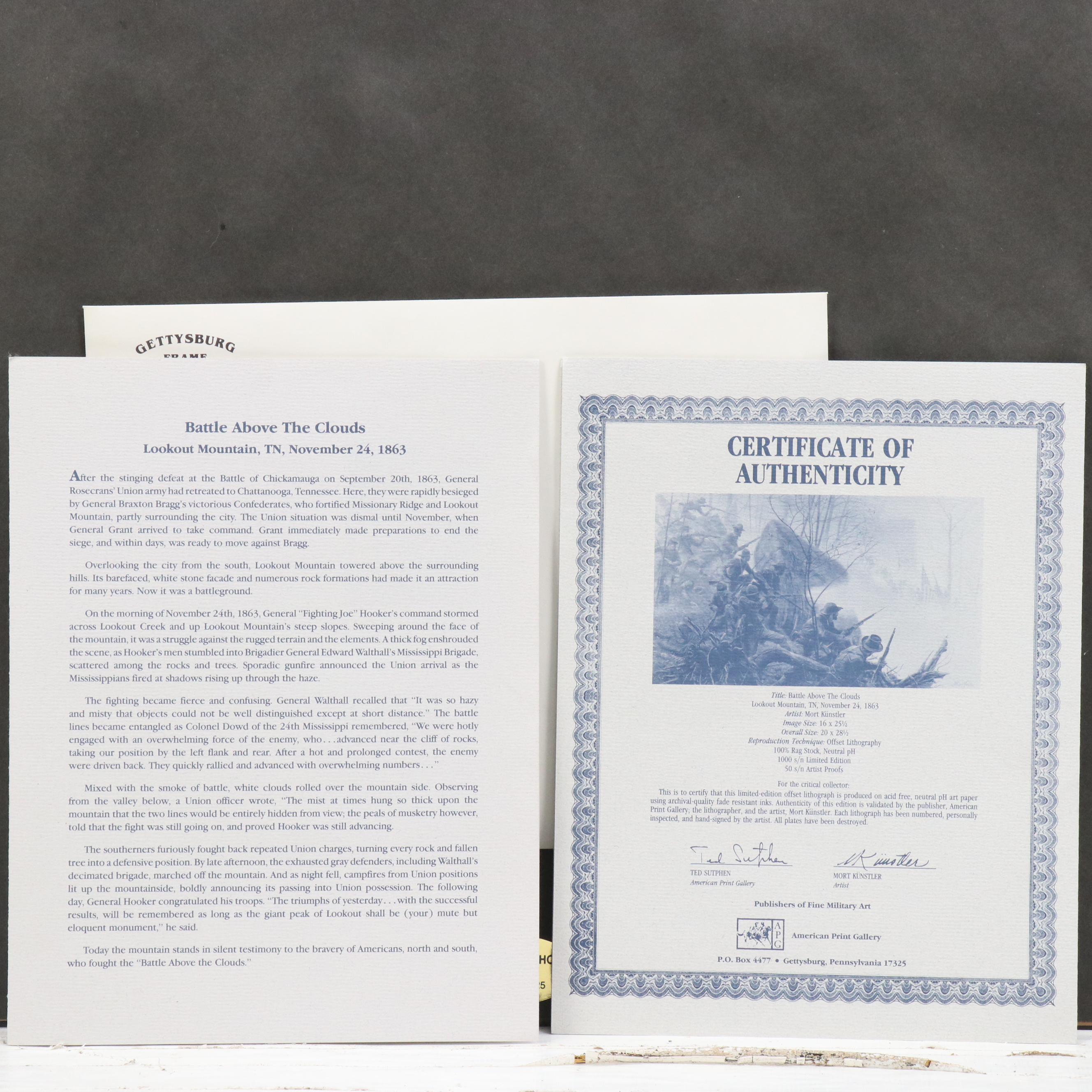 Mort Künstler Offset Lithograph "Battle Above the Clouds"