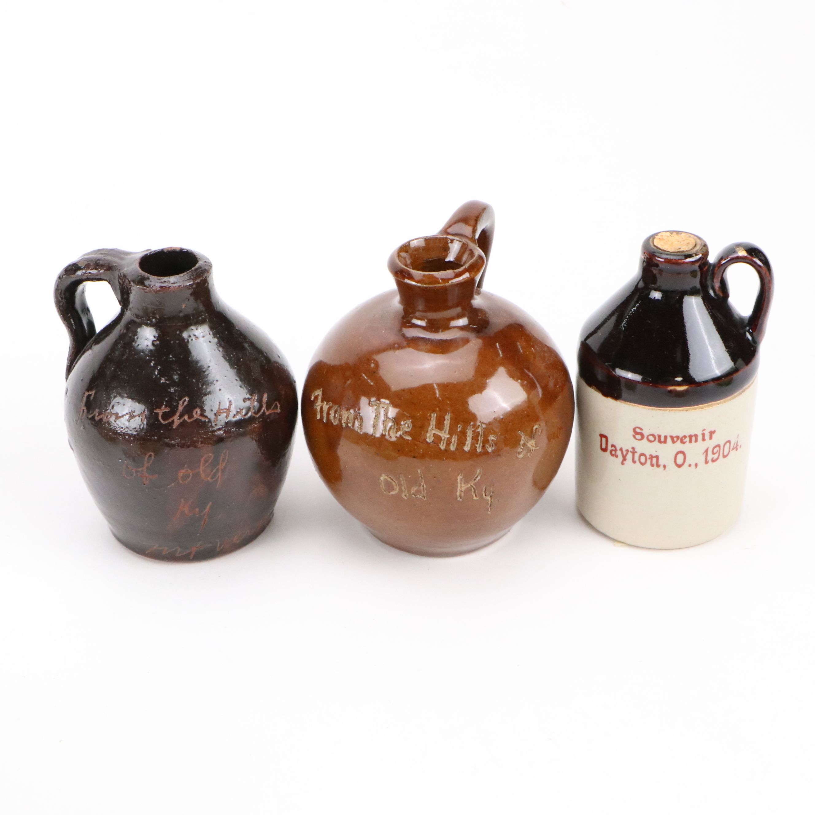 Antique Commercial and Souvenir Ceramic Jugs