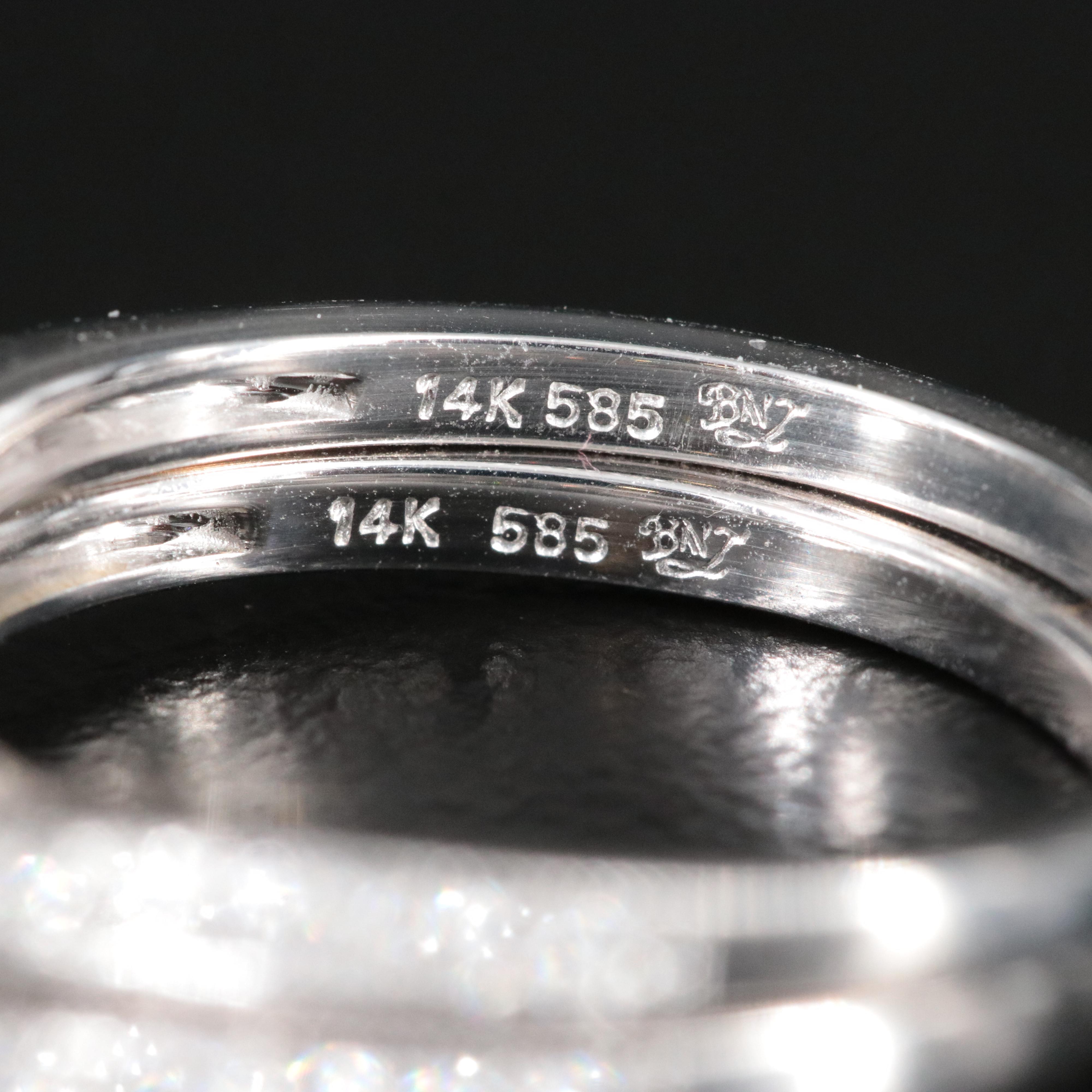 14K 0.50 CTW Diamond Contoured Bands