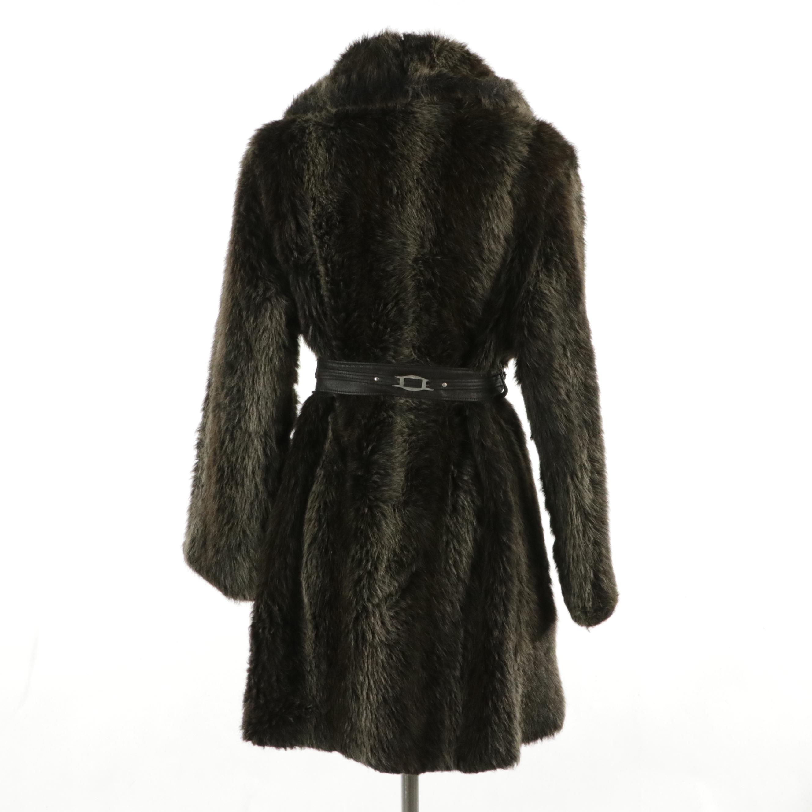 Russel Taylor Belted Faux Fur Coat
