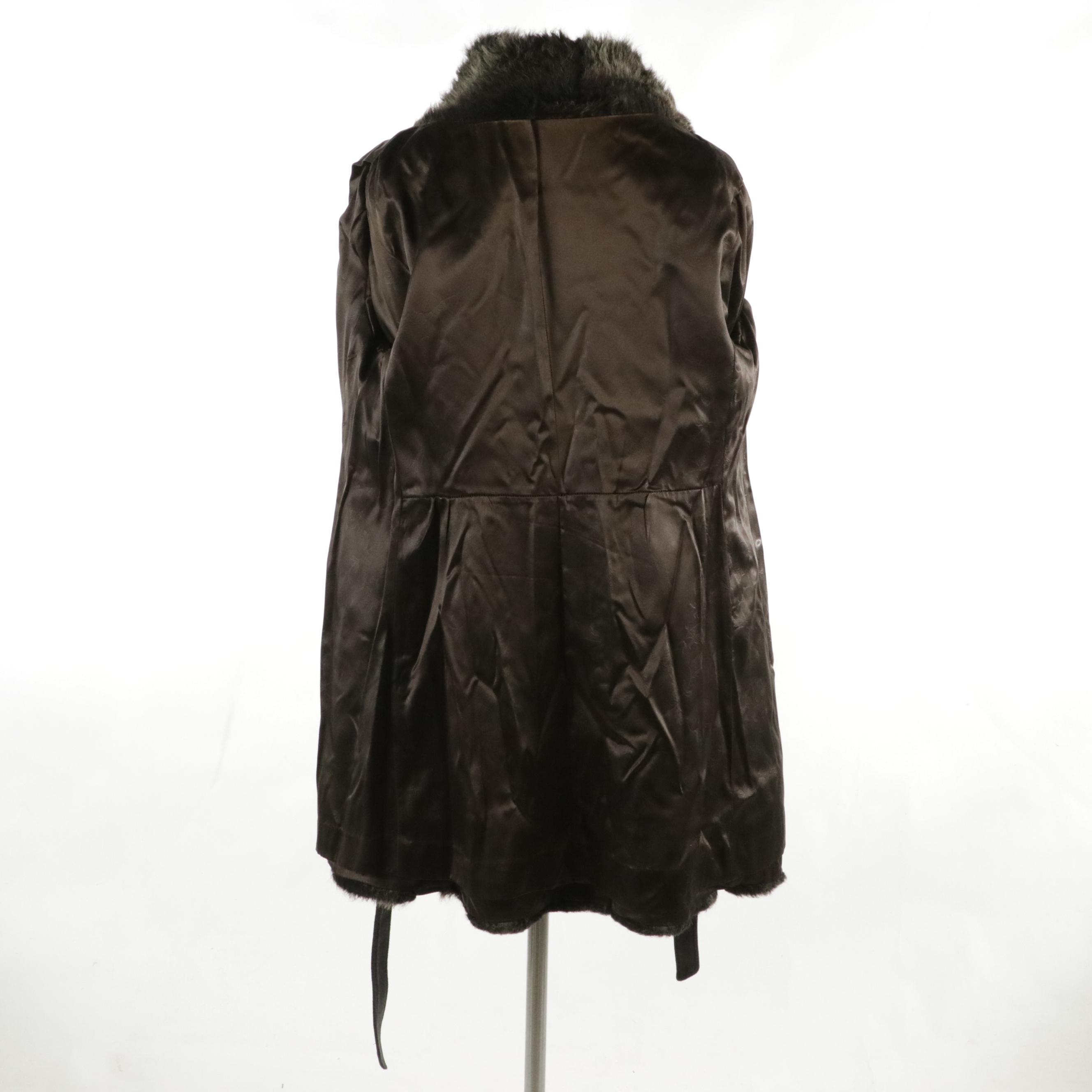 Russel Taylor Belted Faux Fur Coat