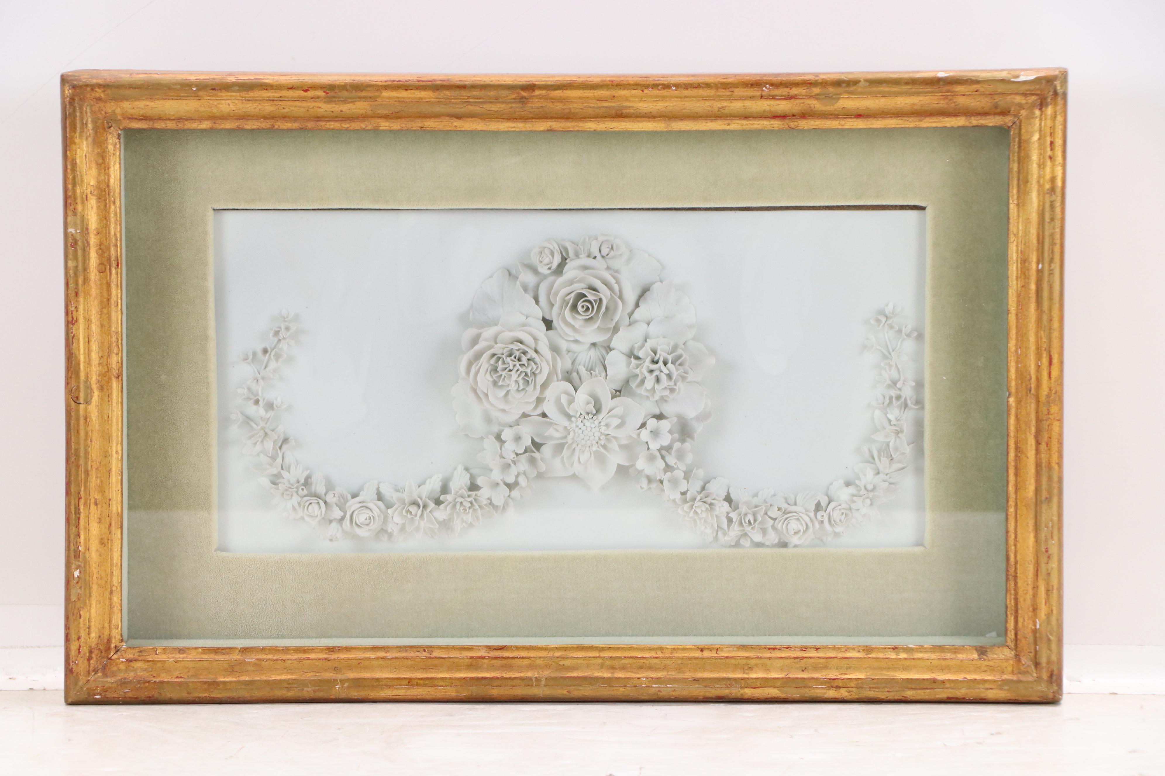 Floral Relief Sculptures in Symmetrical Diptych, Late 20th–21st Century