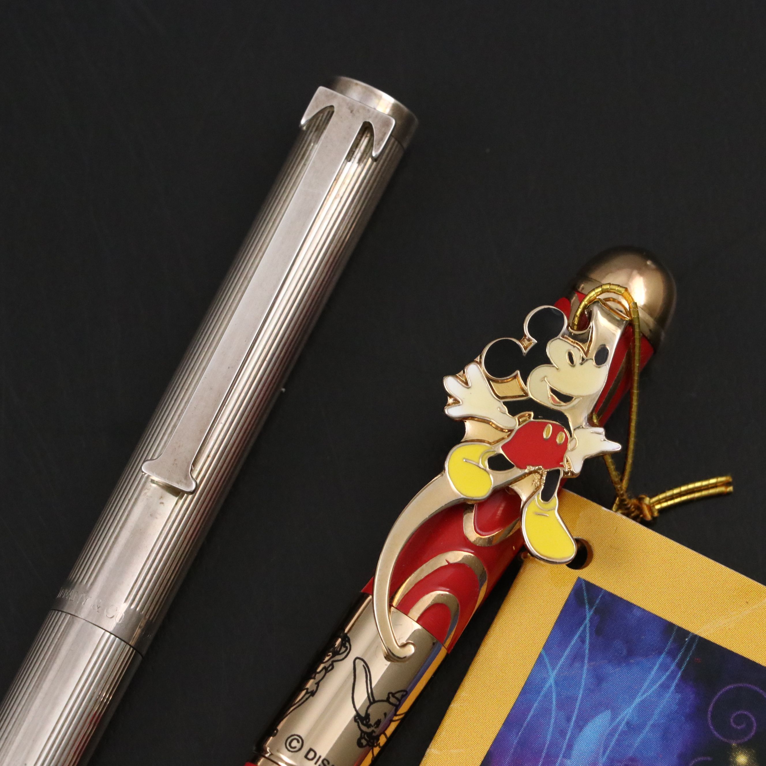 Tiffany & Co. T-Clip Sterling Silver Pen with Disney 75th Anniversary Pen