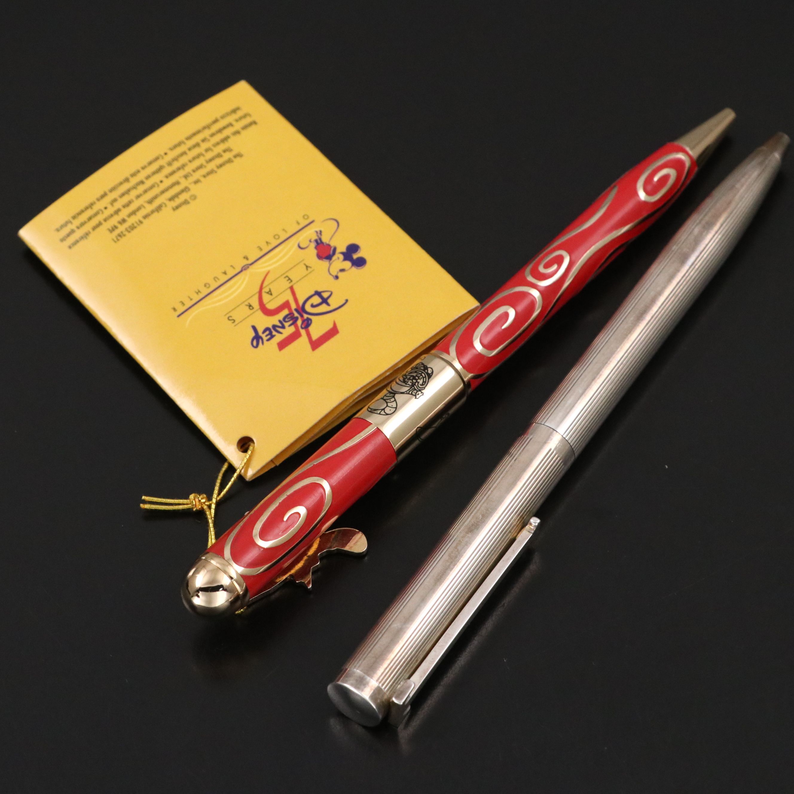 Tiffany & Co. T-Clip Sterling Silver Pen with Disney 75th Anniversary Pen