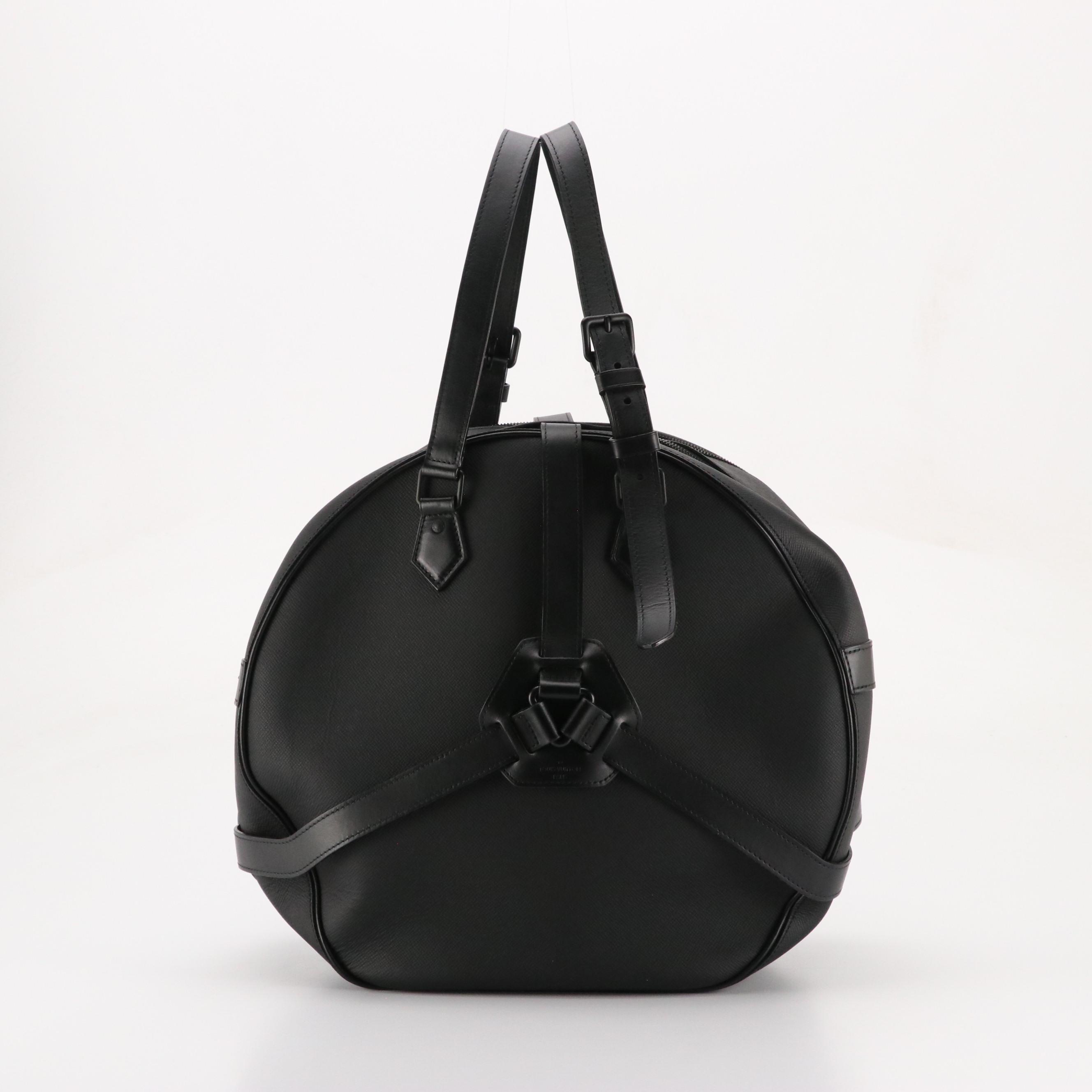 Louis Vuitton Rainbow X Printed Soft Hat Trunk Bag in Black Taïga Leather