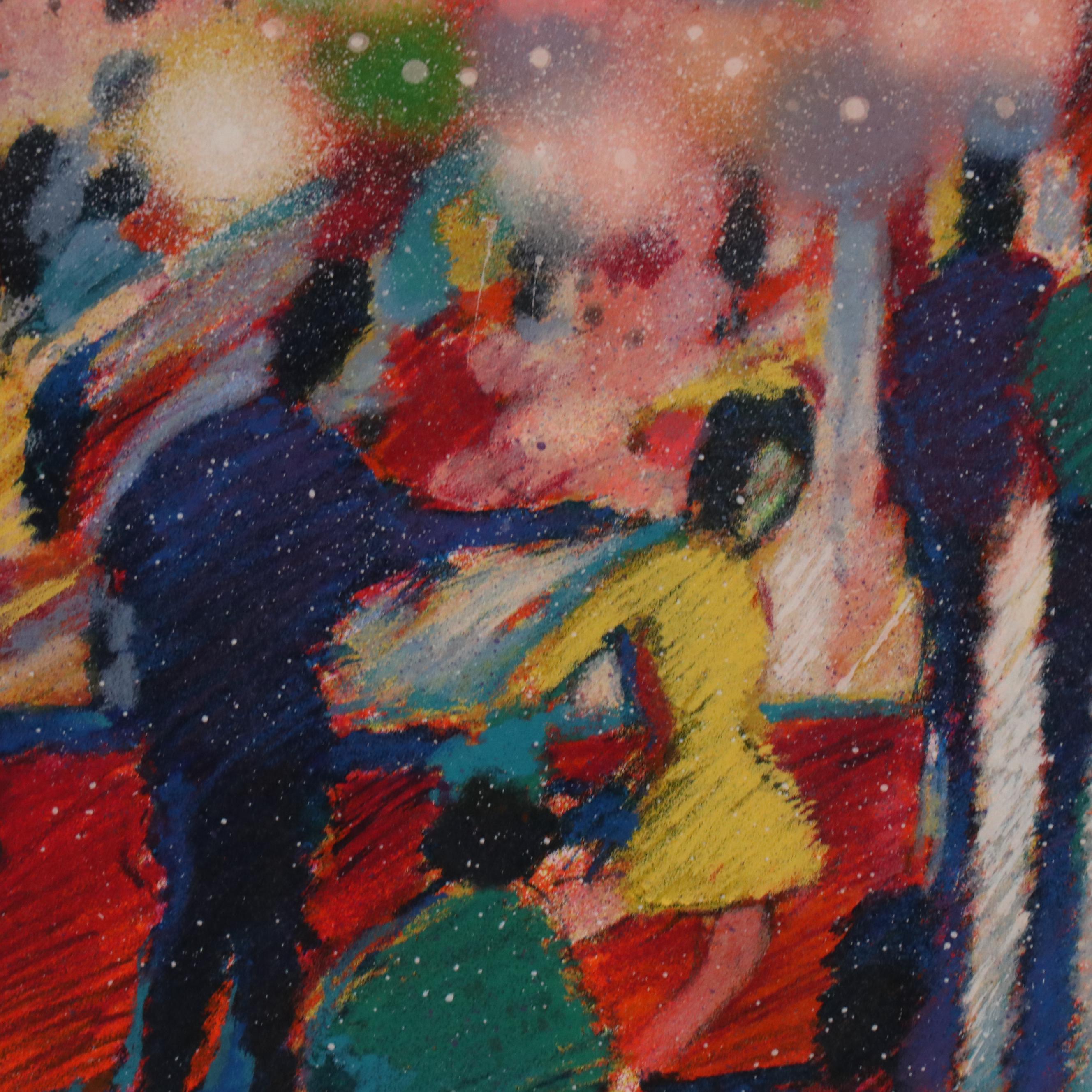 James Talmadge Serigraph "Opening Night at the Carnival," 1990s