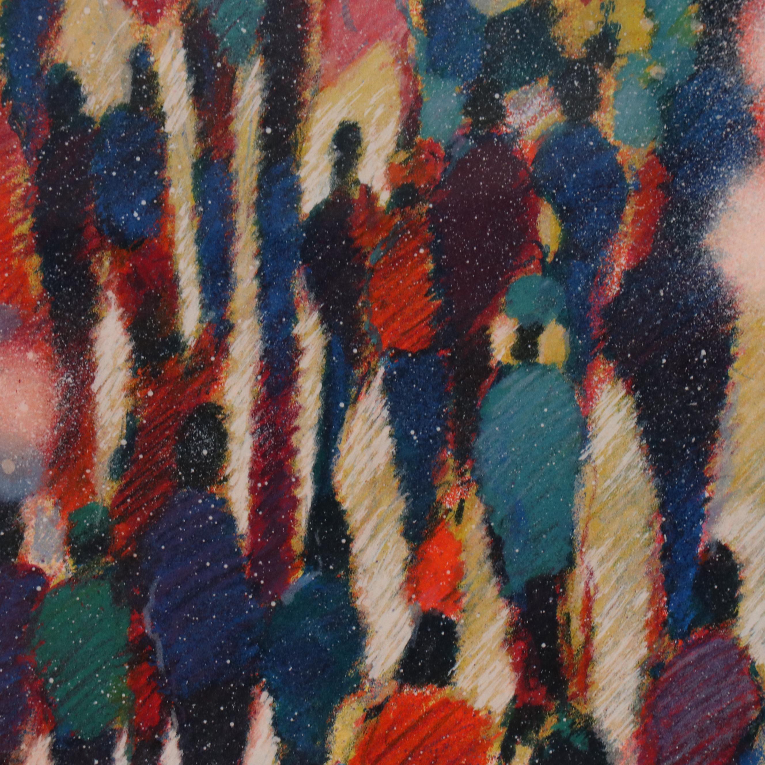 James Talmadge Serigraph "Opening Night at the Carnival," 1990s