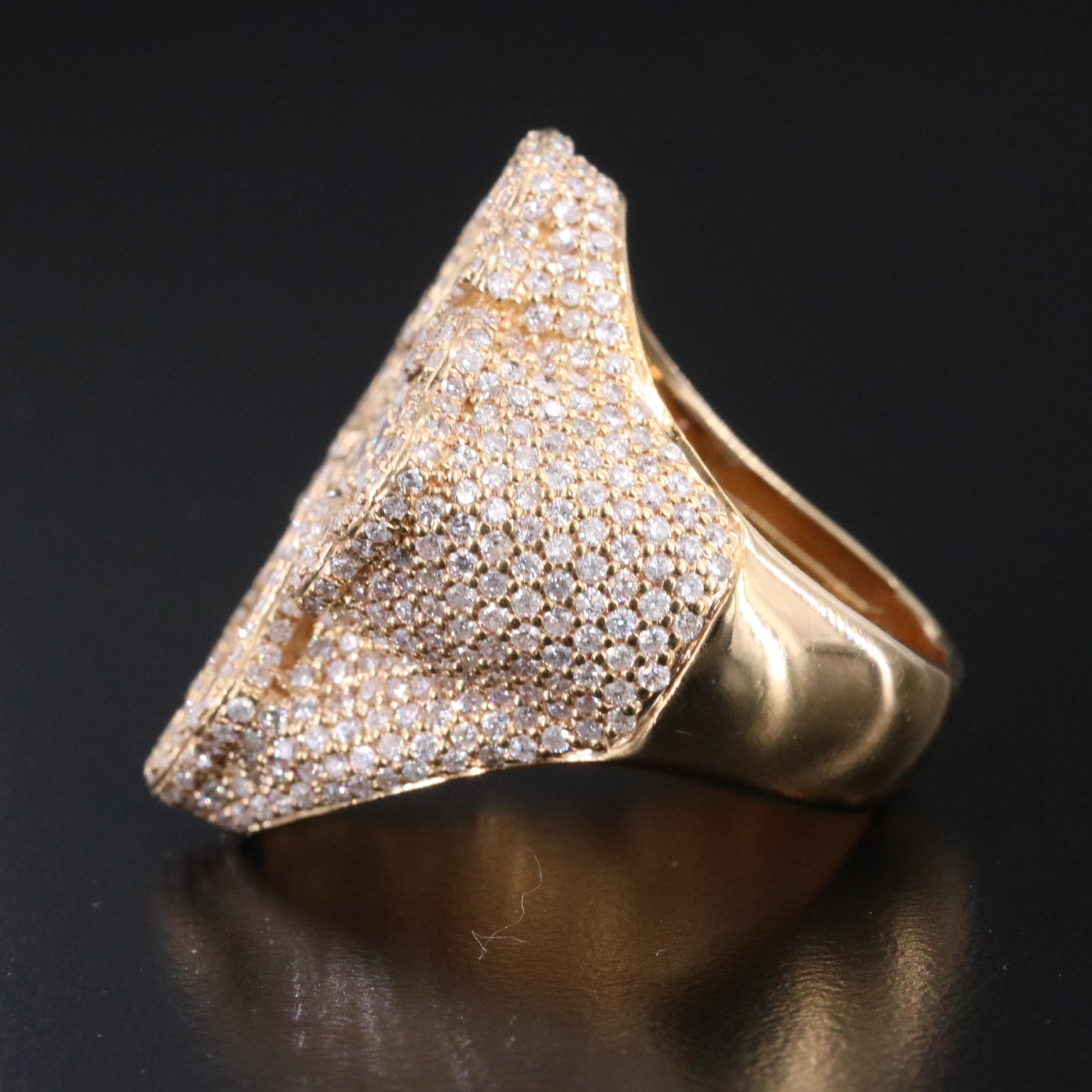 10K 5.00 CTW Diamond Cross Ring