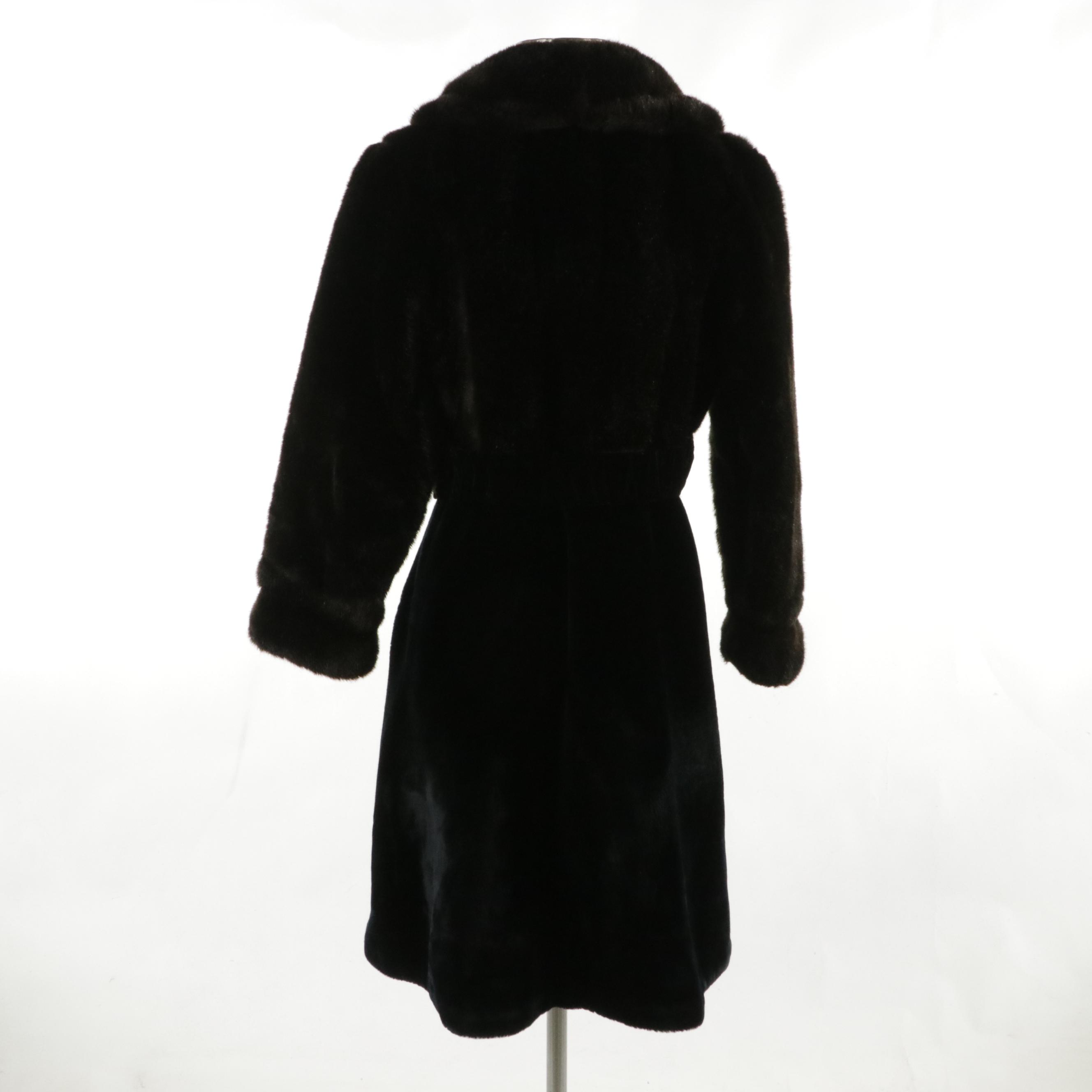 Russel Taylor Belted Coat in Borgazia Faux Fur