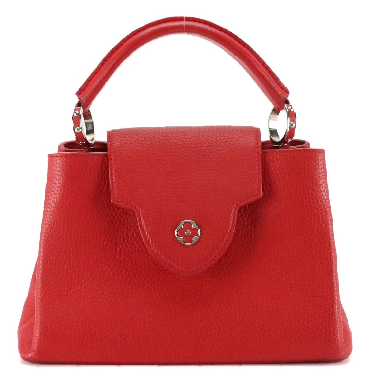 Louis Vuitton Capucines BB Two-Way Bag in Red Taurillon Leather