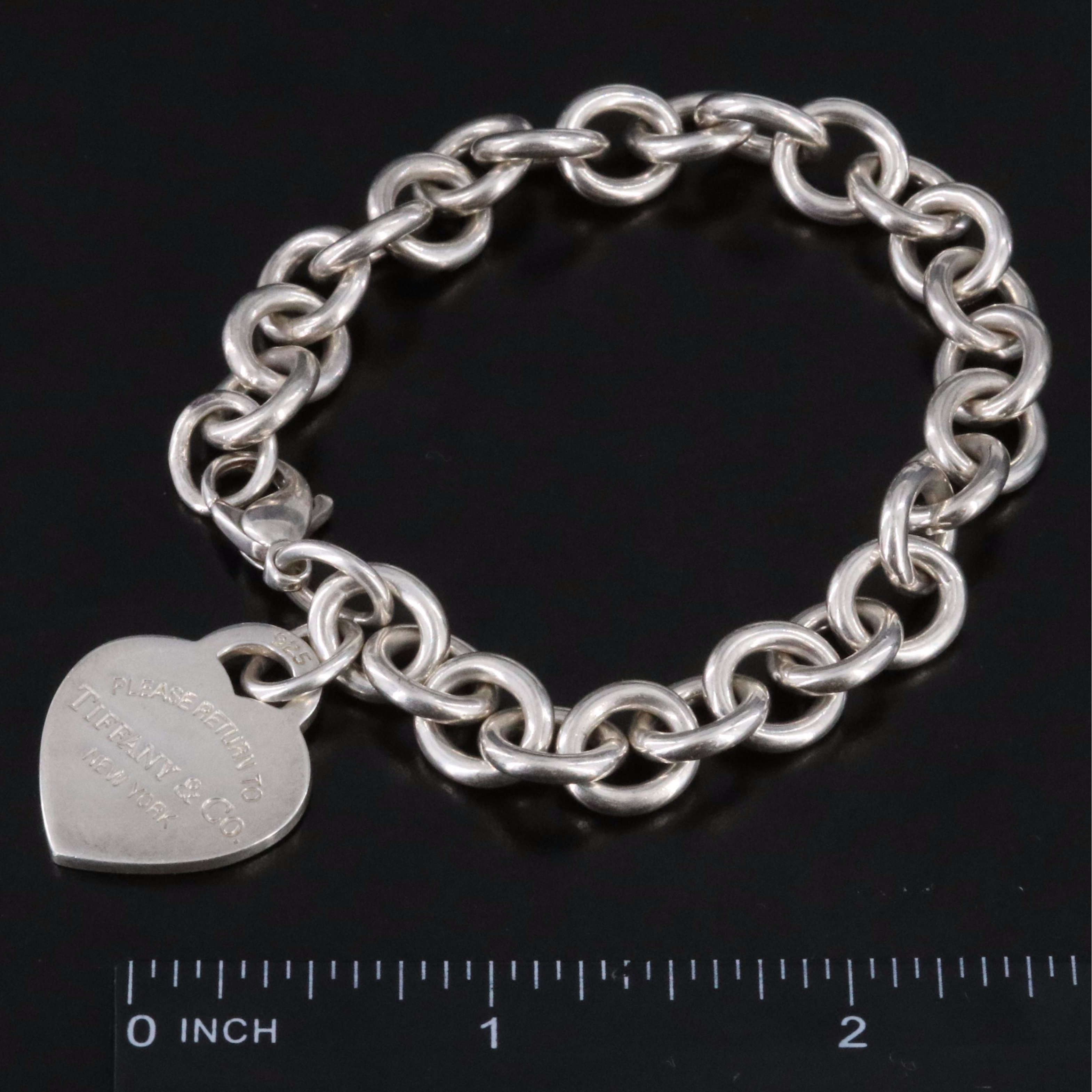 Tiffany & Co. Return to Tiffany Sterling Heart Charm Bracelet