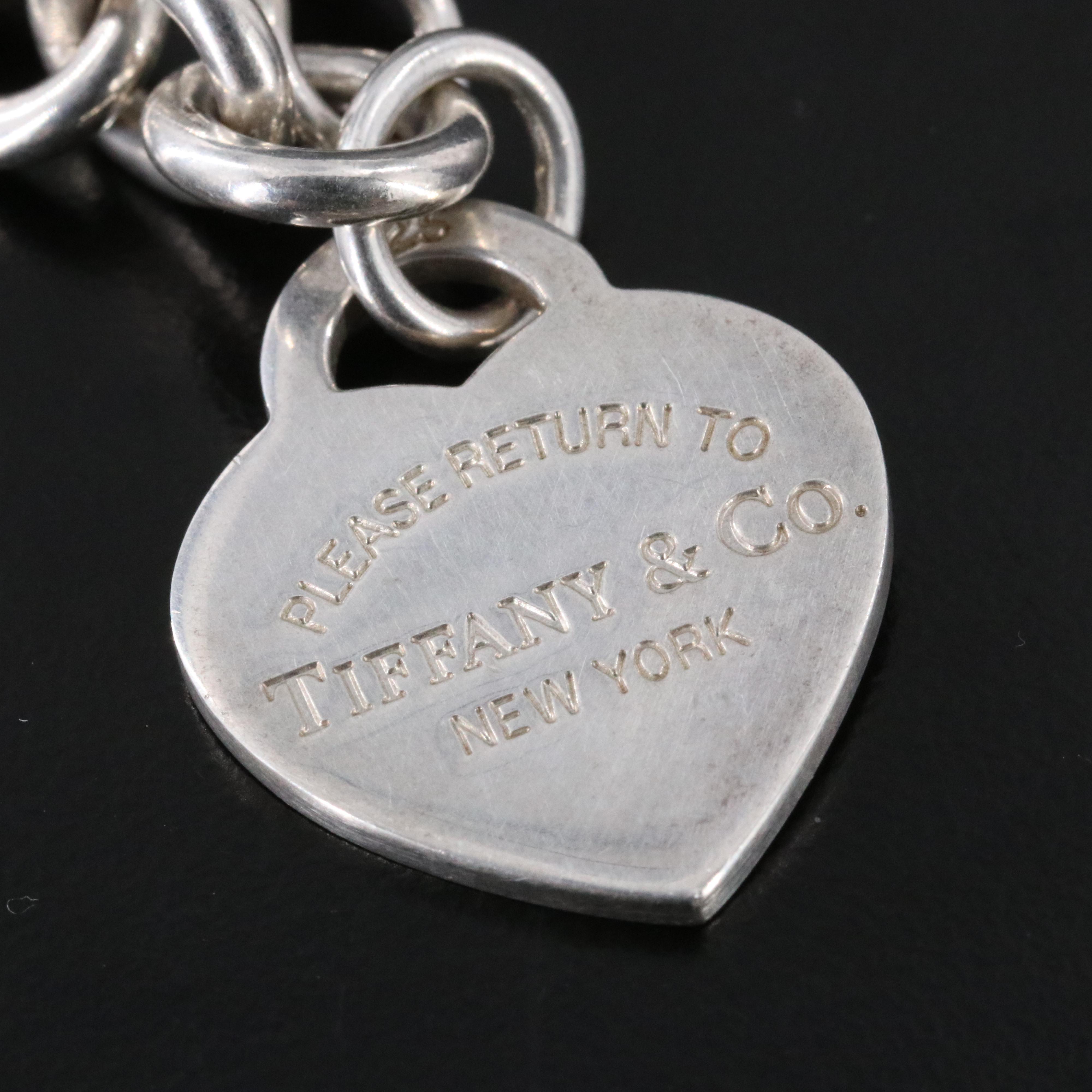 Tiffany & Co. Return to Tiffany Sterling Heart Charm Bracelet