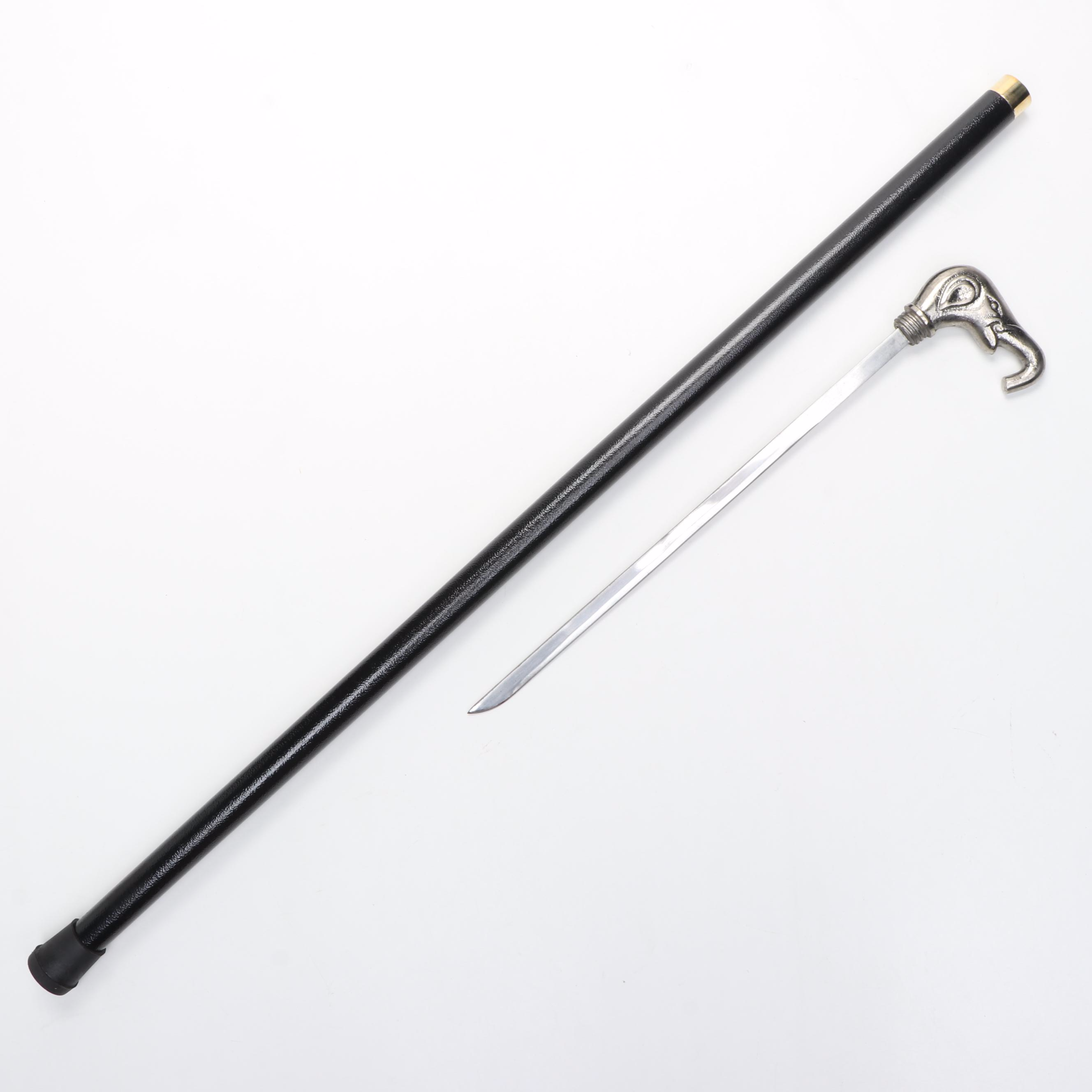 Elephant Head Derby Handled Sword Cane