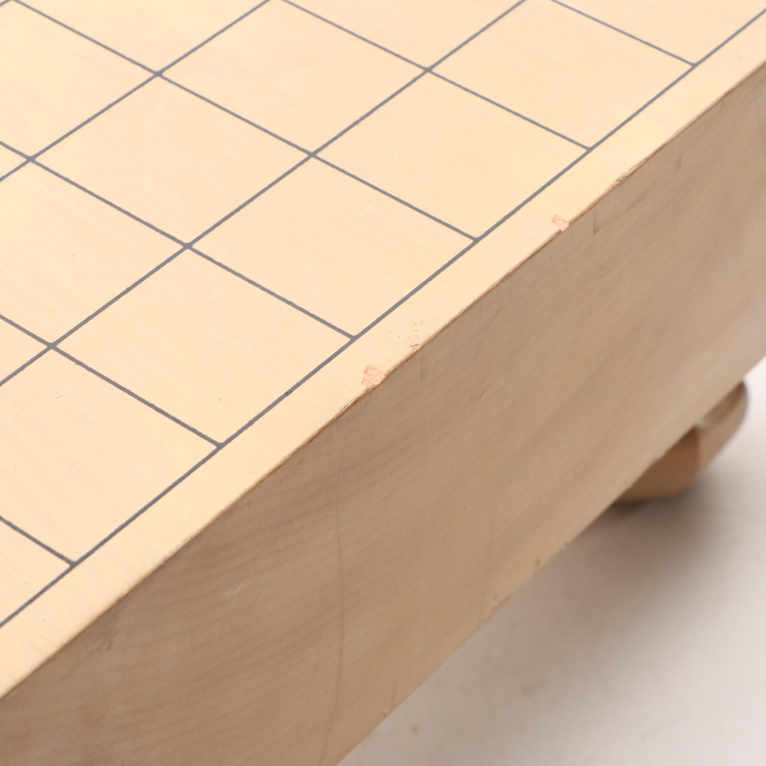 Japanese Shogi Strategy Board Game Carved Wood Base, 2016