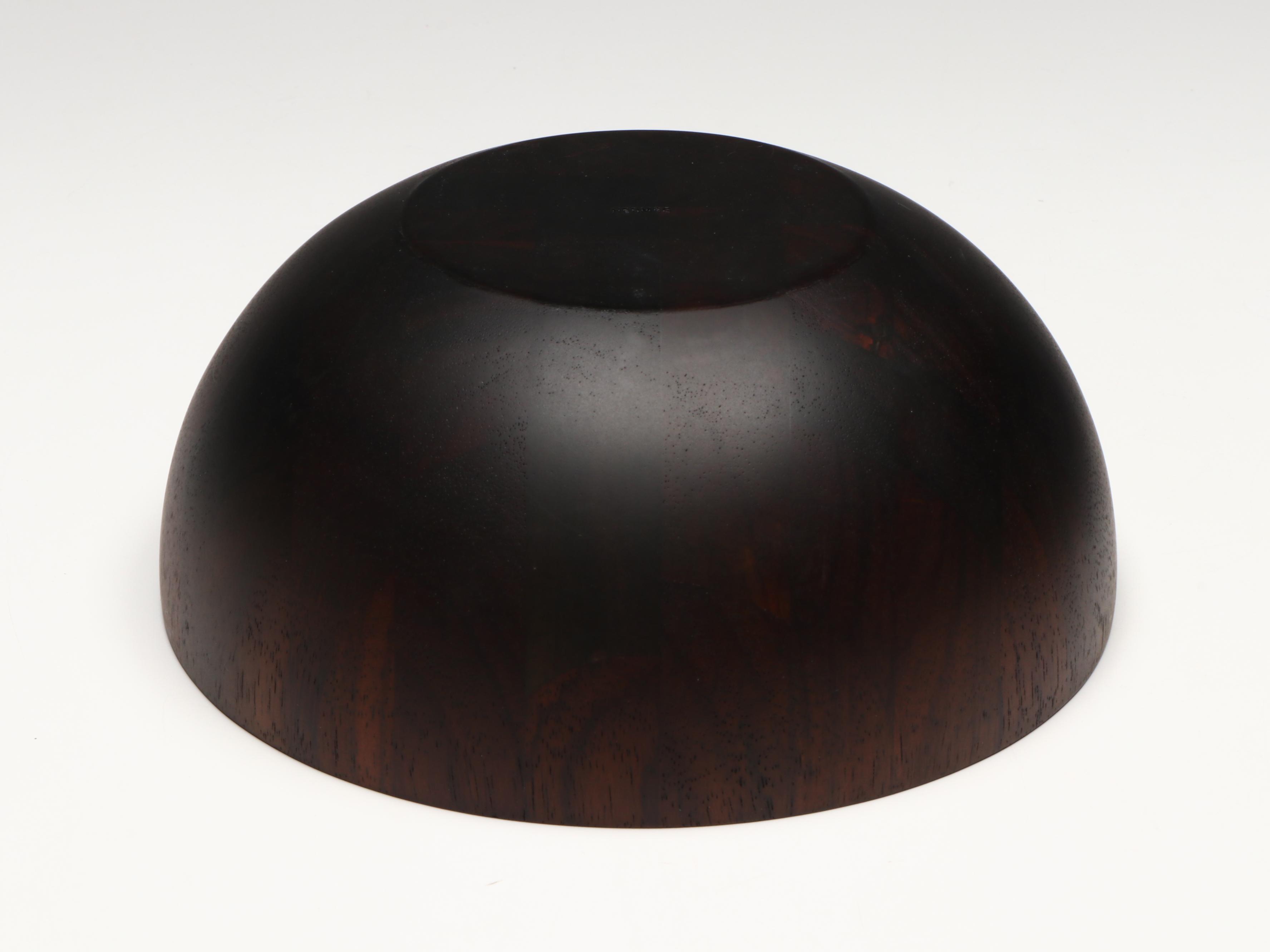 Hermès Round Wood Bowl with Square Tray
