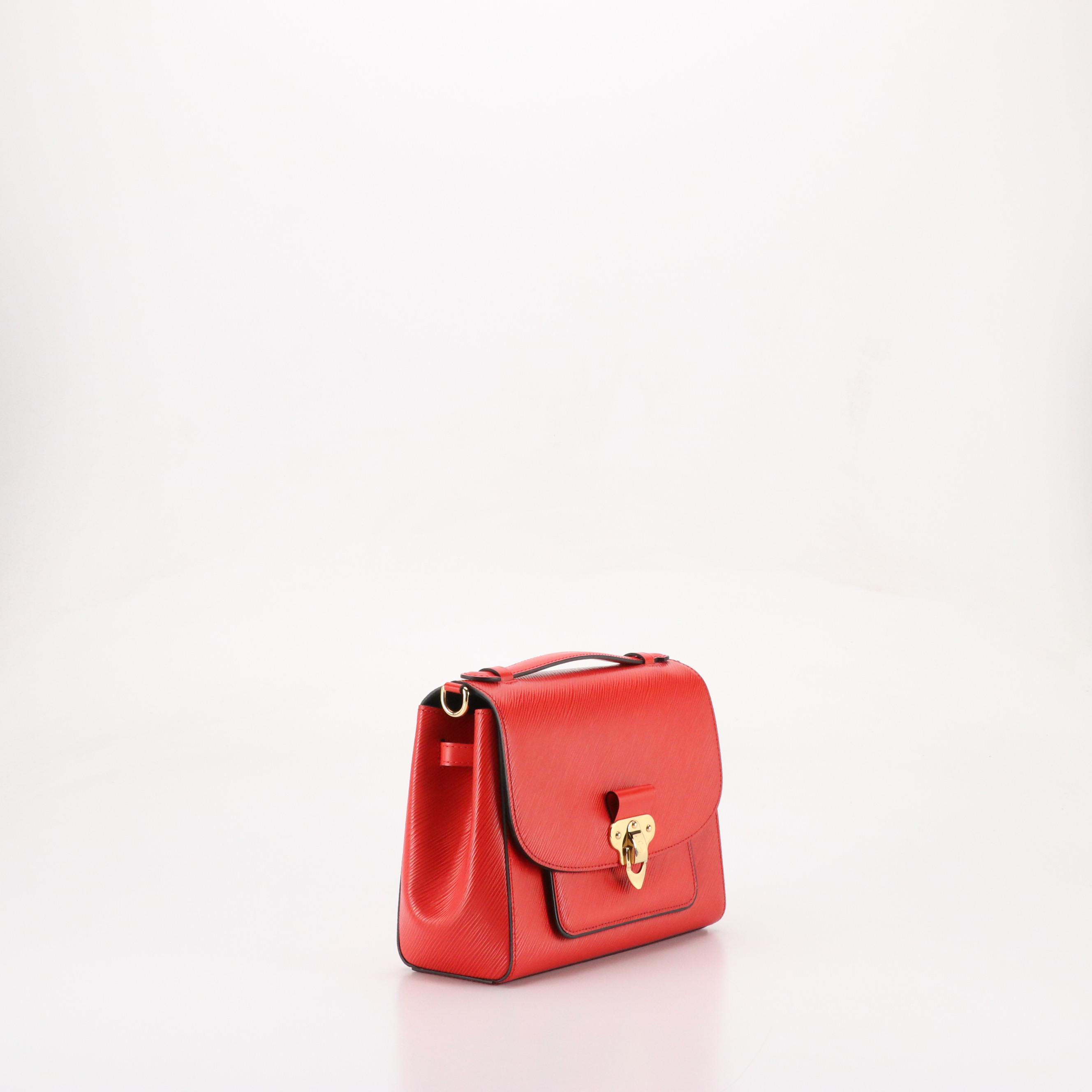 Louis Vuitton Boccador Two-Way Satchel in Red Epi and Smooth Leather, With Box