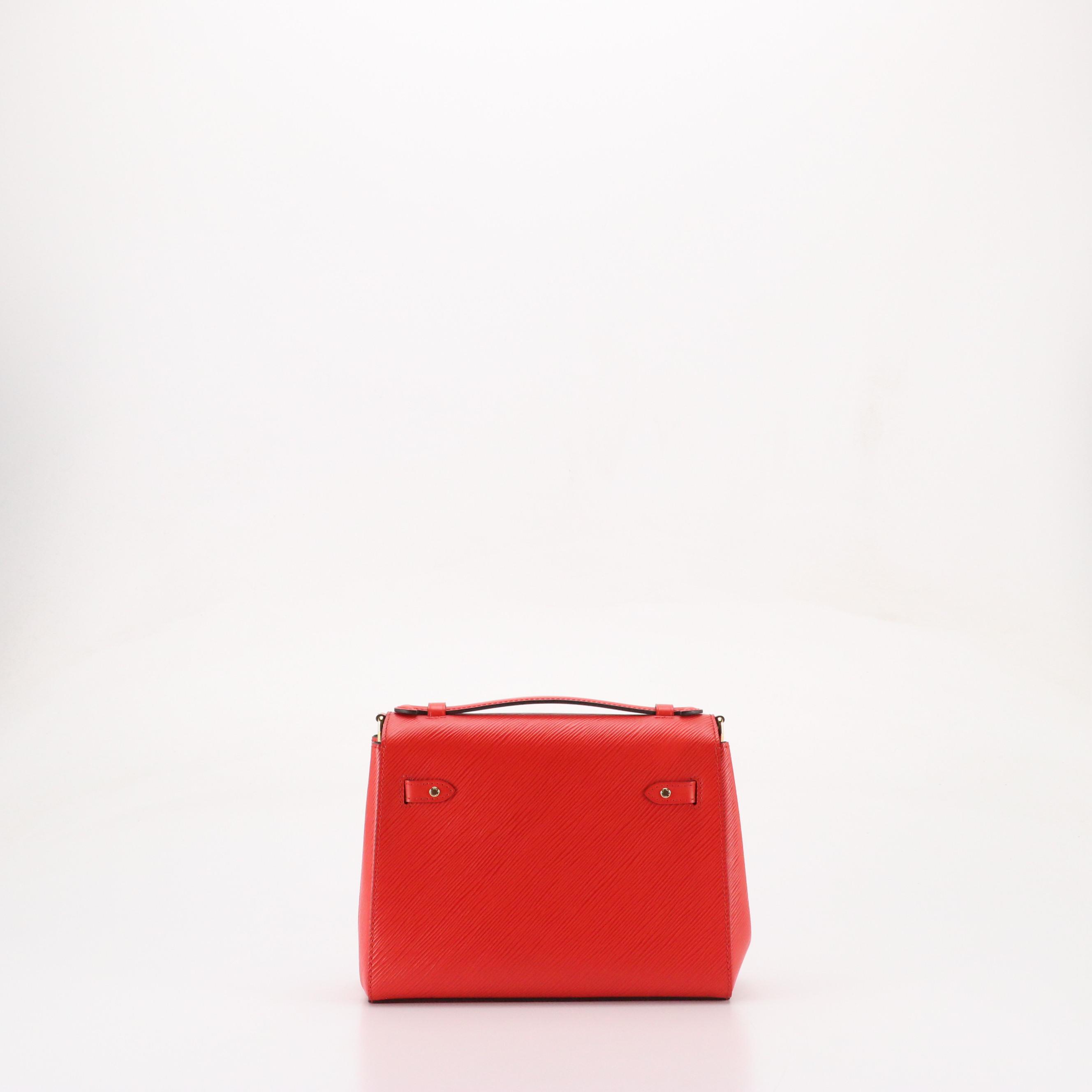 Louis Vuitton Boccador Two-Way Satchel in Red Epi and Smooth Leather, With Box