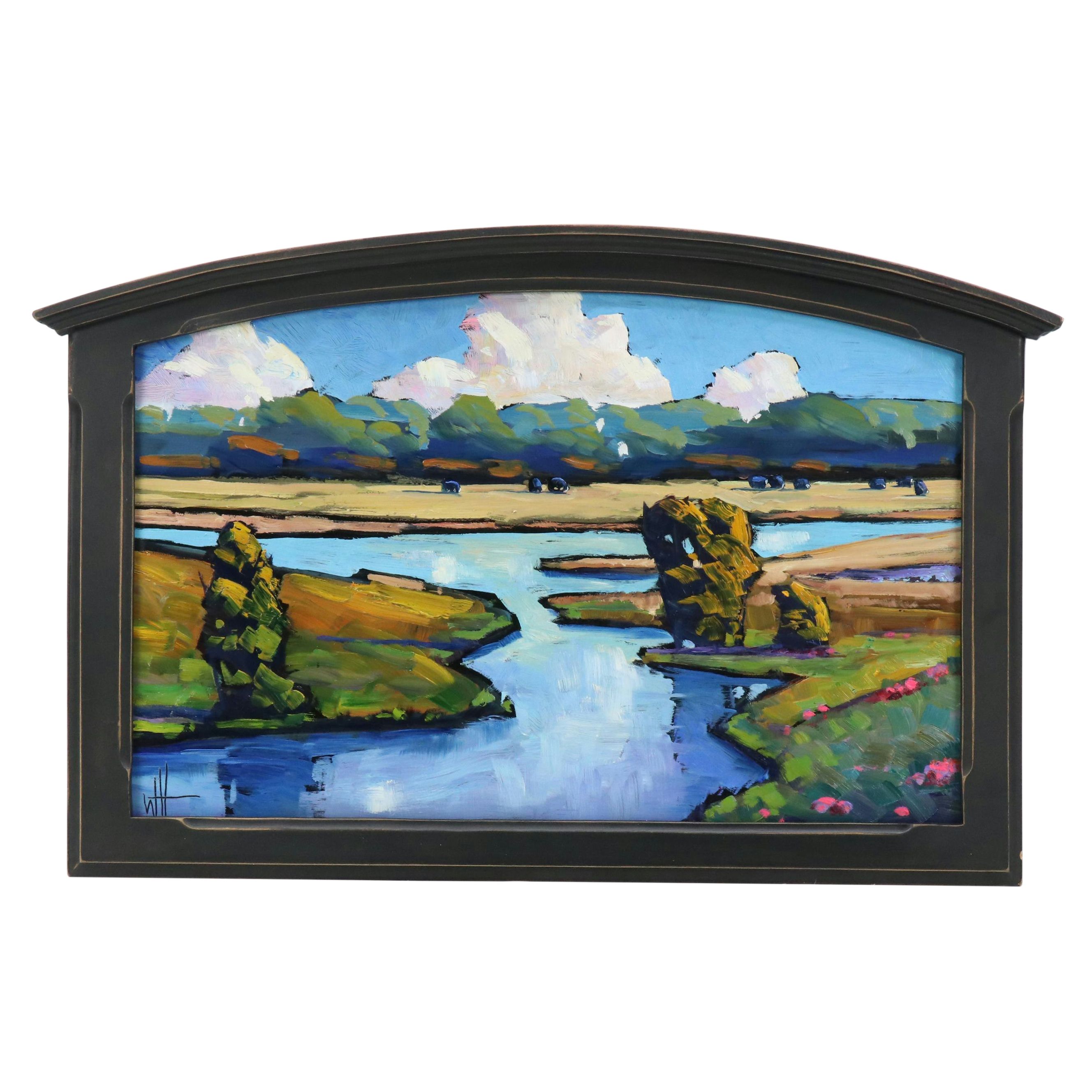 William Hawkins Lake Landscape Oil Painting, 2025