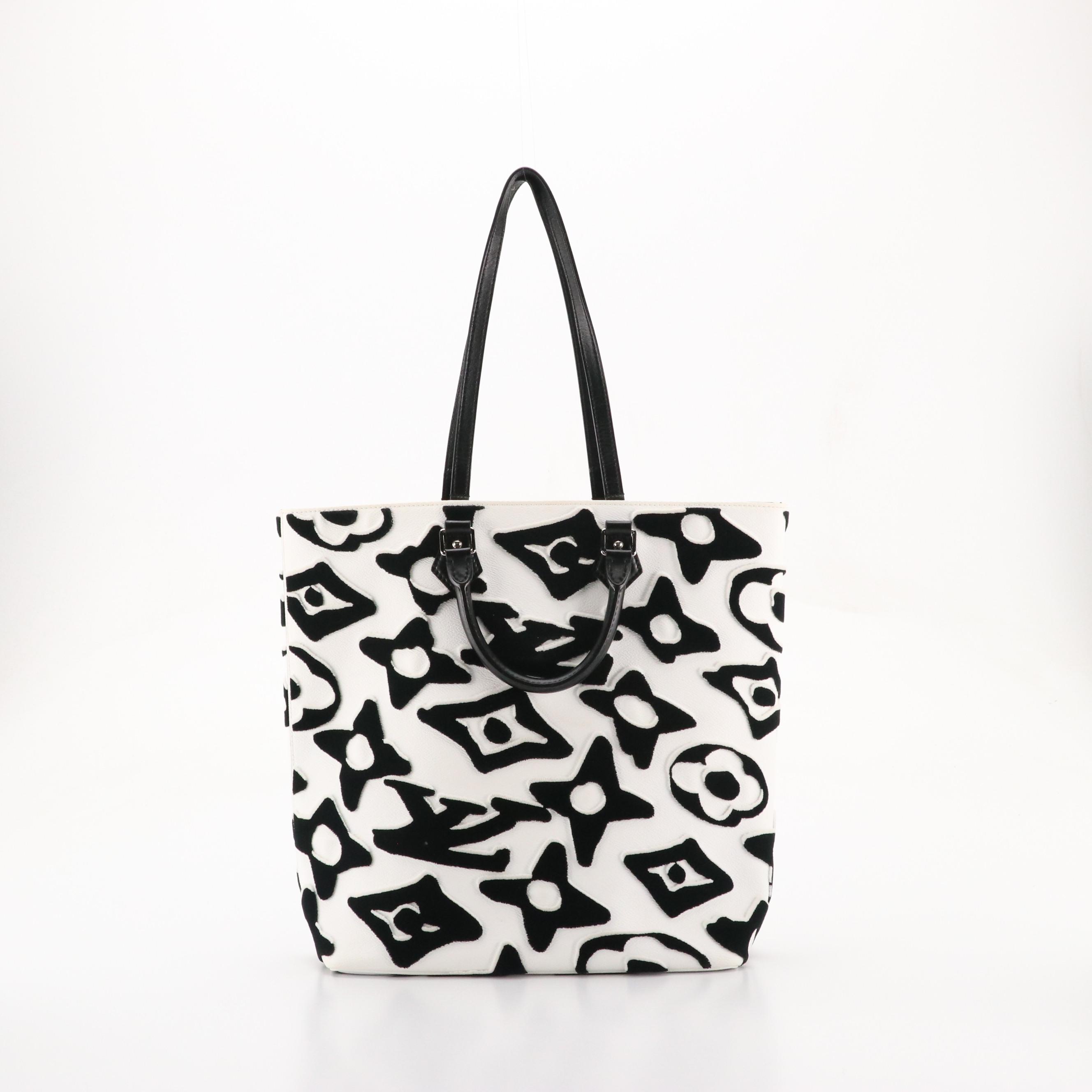 Louis Vuitton x Urs Fischer Cabas Tote in Black/White Tufted Monogram & Leather