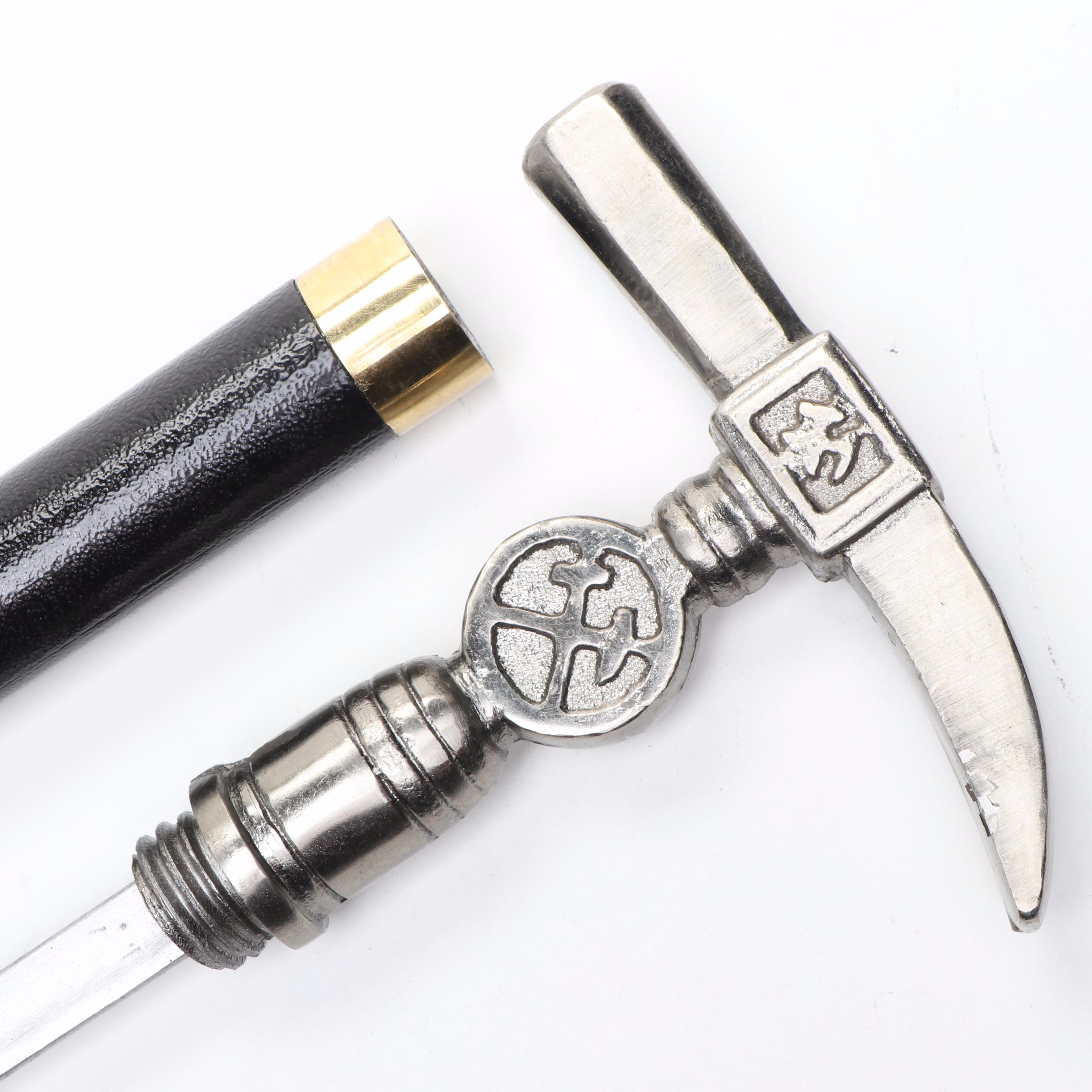 Mining Rock Pick Motif Handle Sword Cane