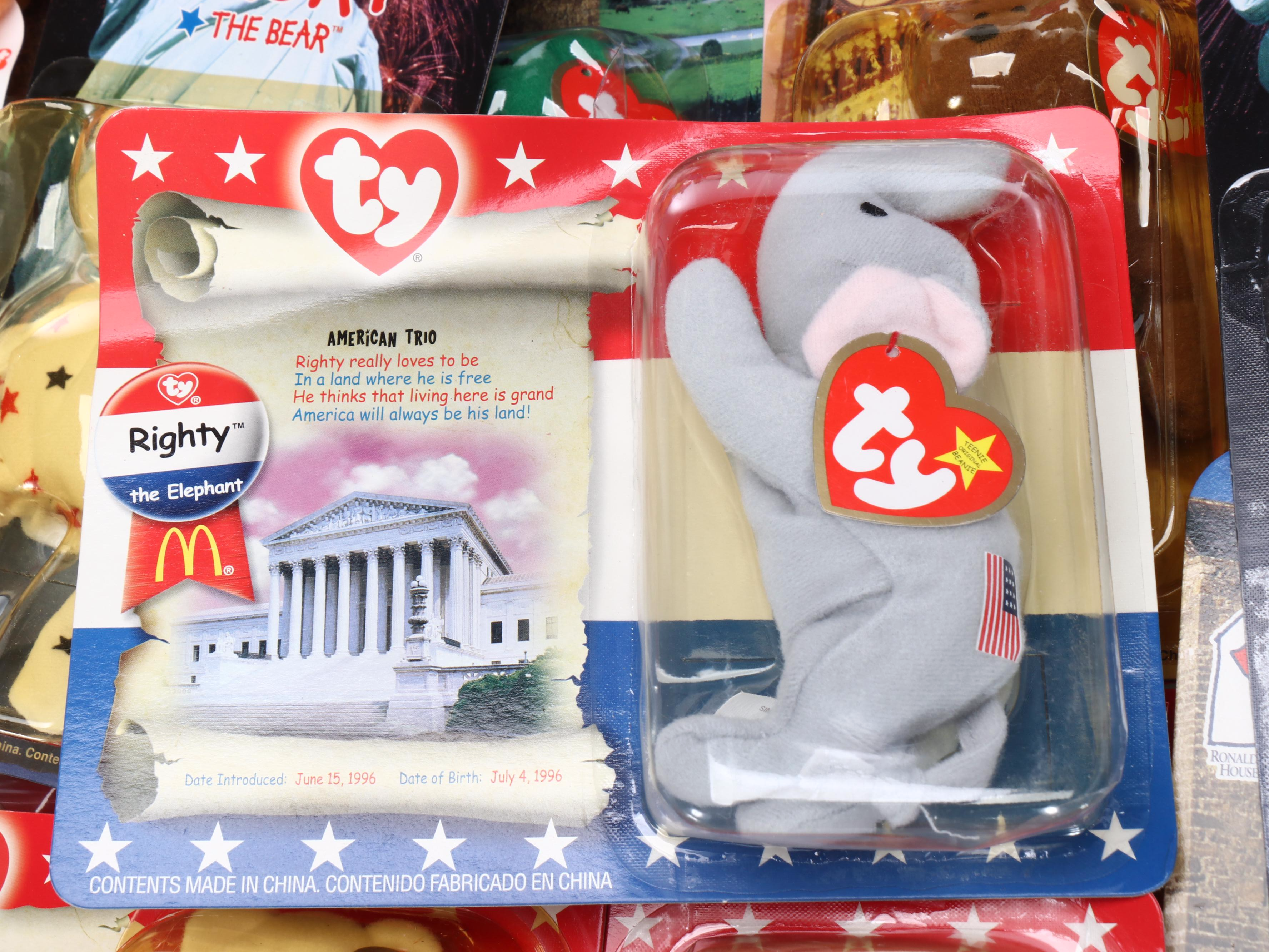 McDonald's Toys Featuring American and Canadian Beanie Babies