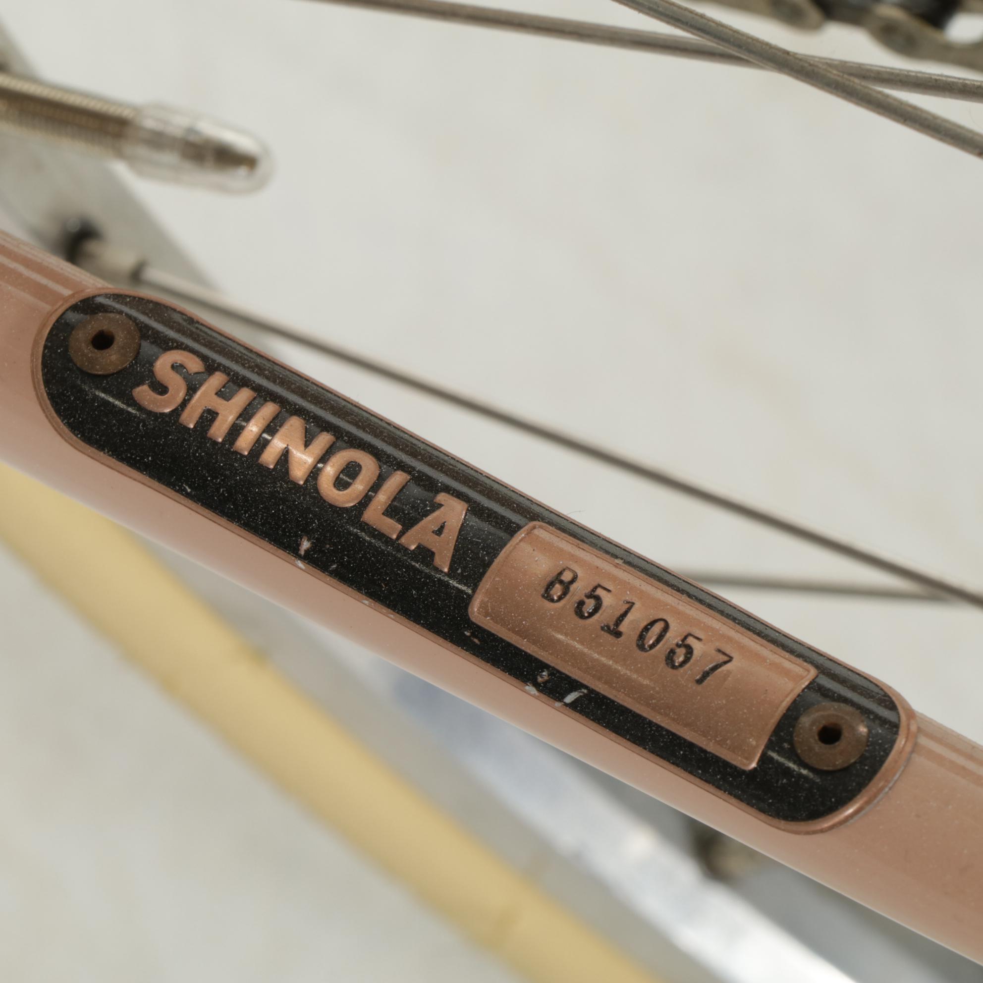 Shinola "Bixby" Step-Over City Bicycle with Tote n' Kari Woven Cane Basket