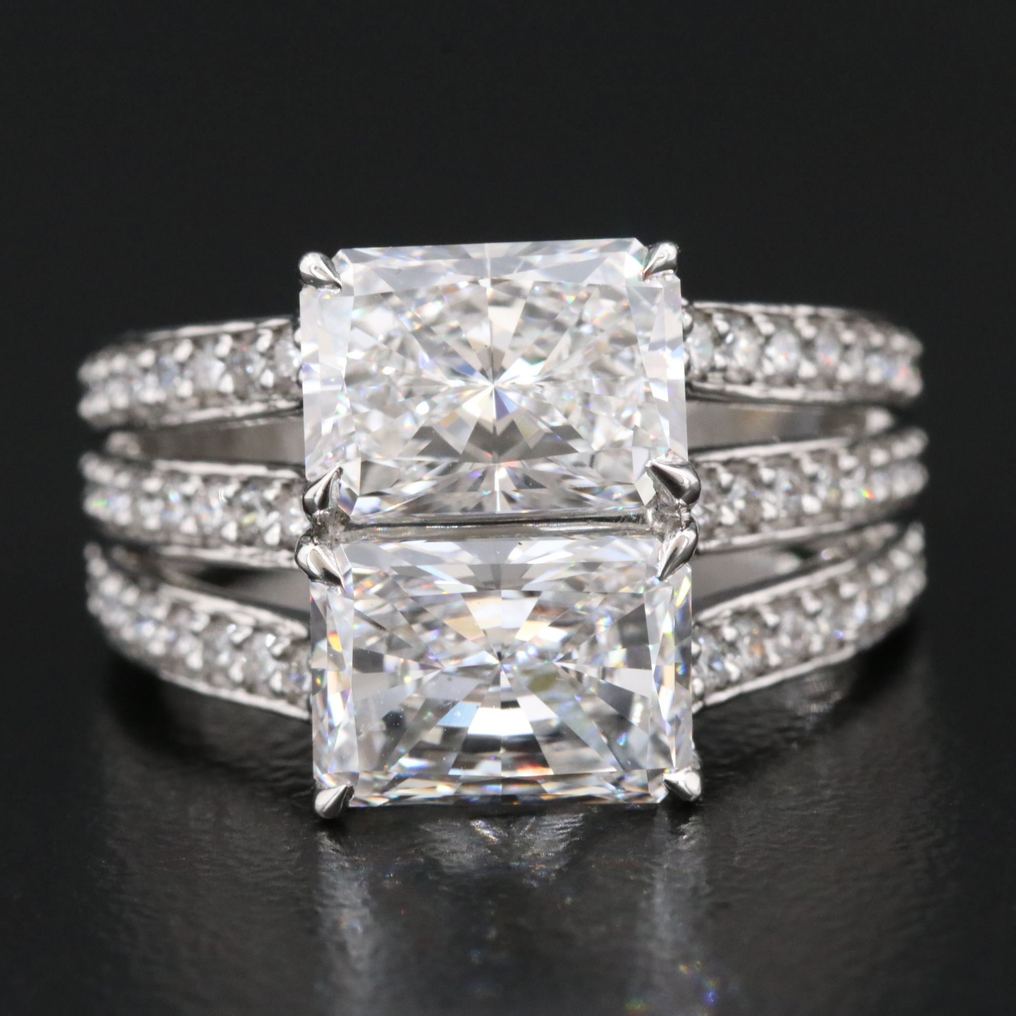 Platinum 4.56 CTW Lab Grown Diamond Ring with IGI Reports